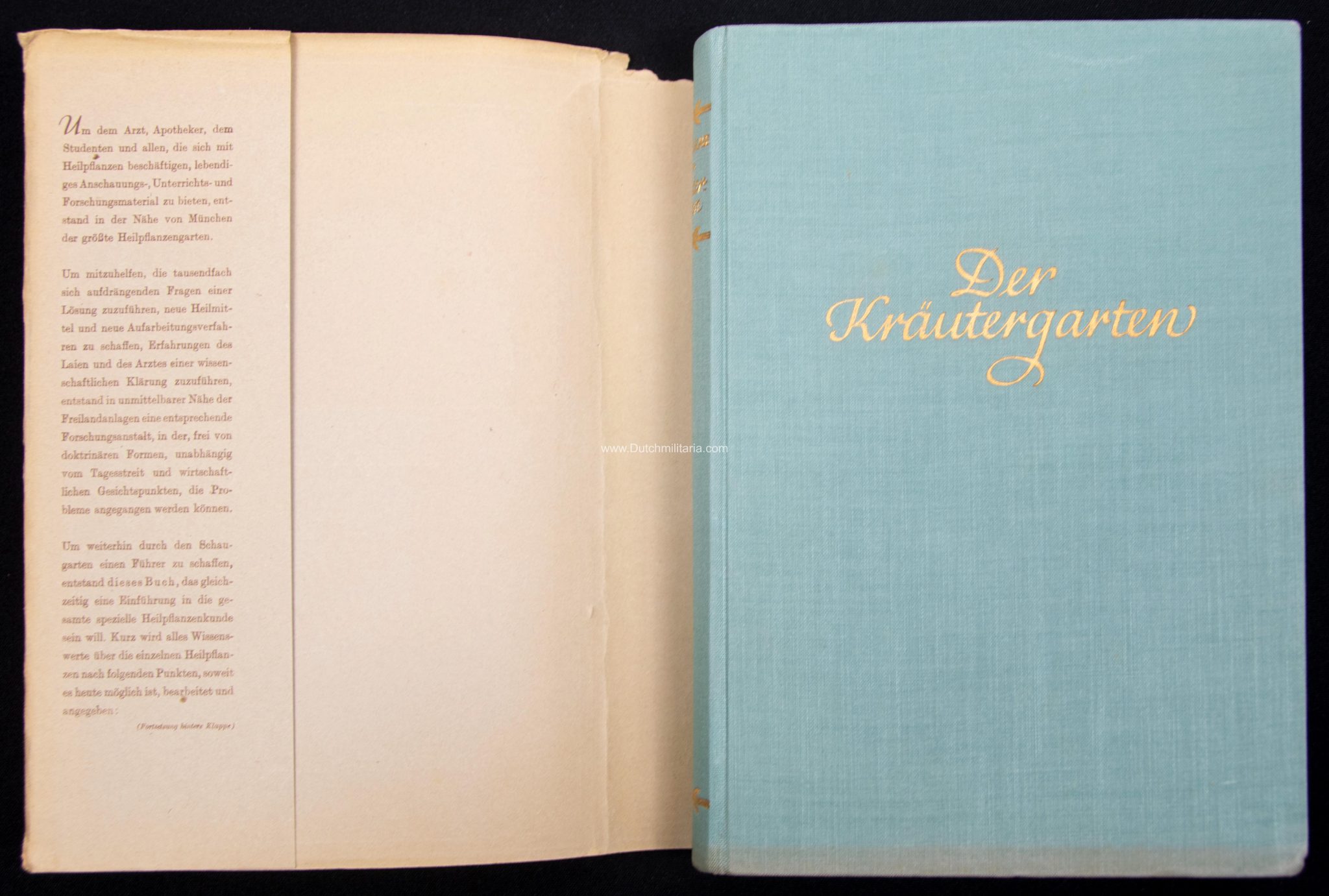 (Book) SS Der Kräutergarten + Dustjacket- Nordland Verlag (1940) - EXTREMELY RARE