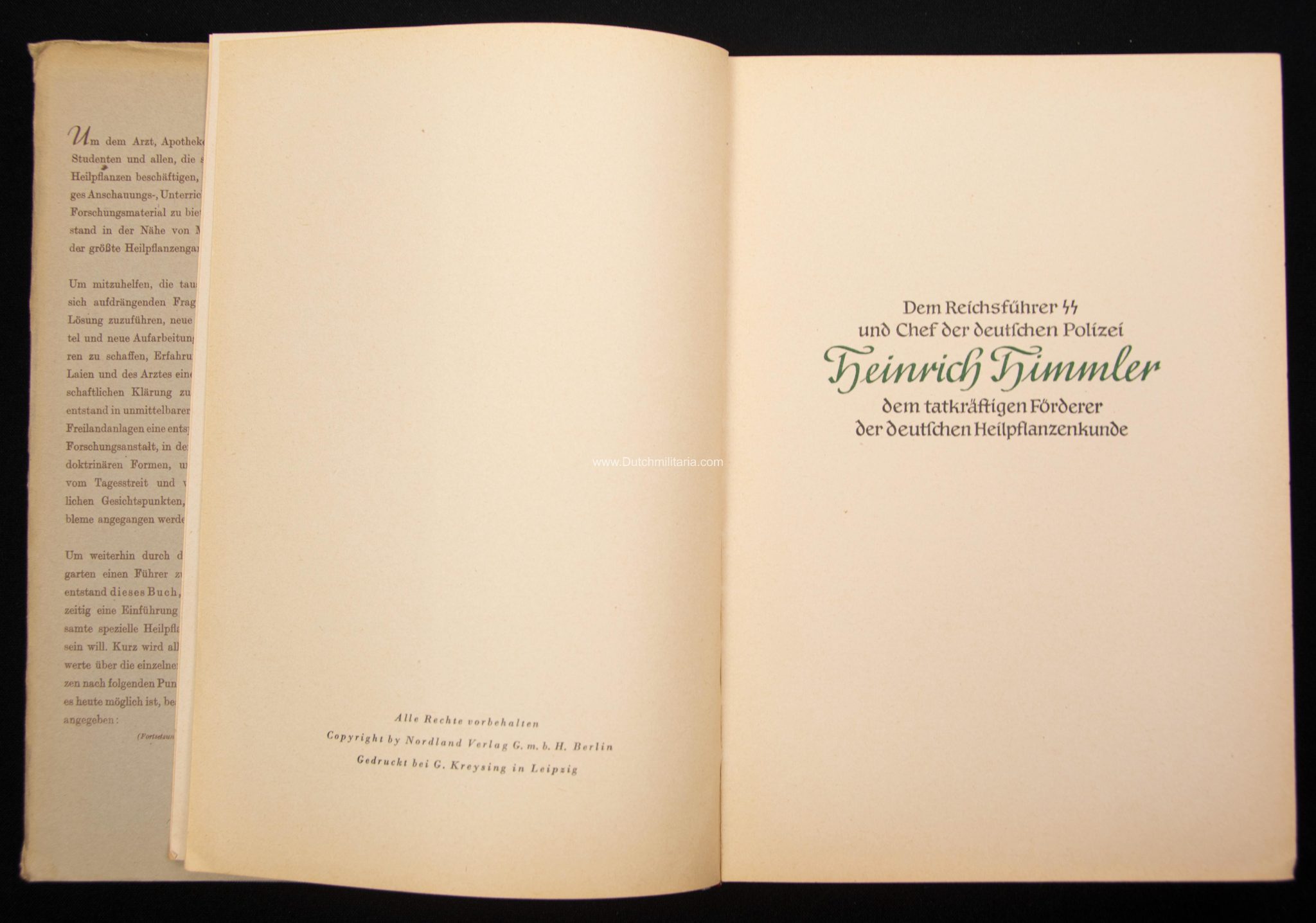 (Book) SS Der Kräutergarten + Dustjacket- Nordland Verlag (1940) - EXTREMELY RARE