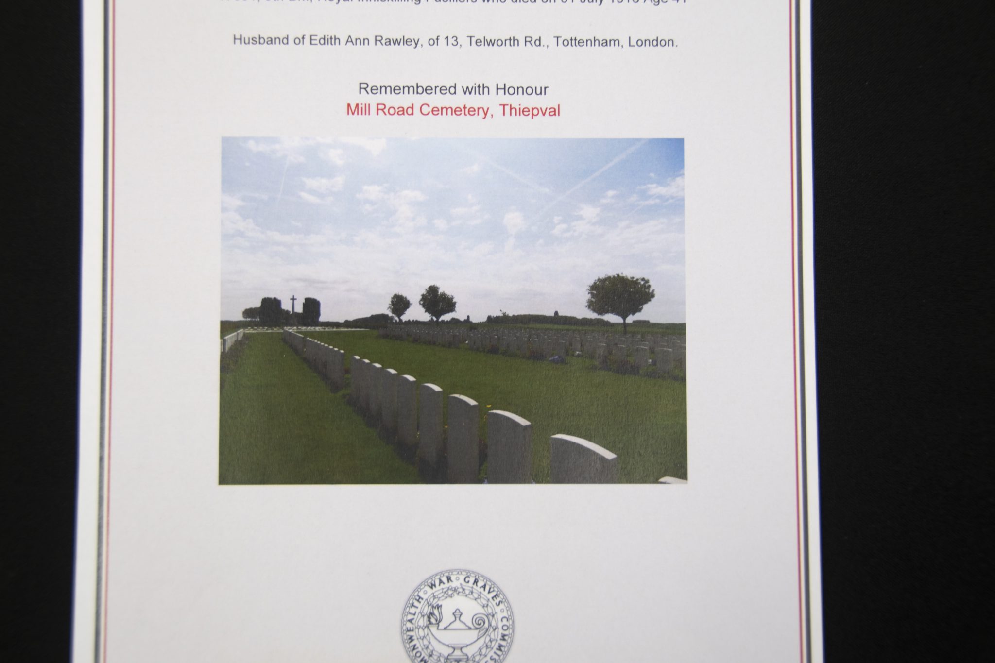 (British Army) First Day of the Somme 1 July 1916 - 1914-15 Star of Company Serjeant Major William Rawley, 17691, 9th Bn., Royal Inniskilling Fusiliers - Image 9