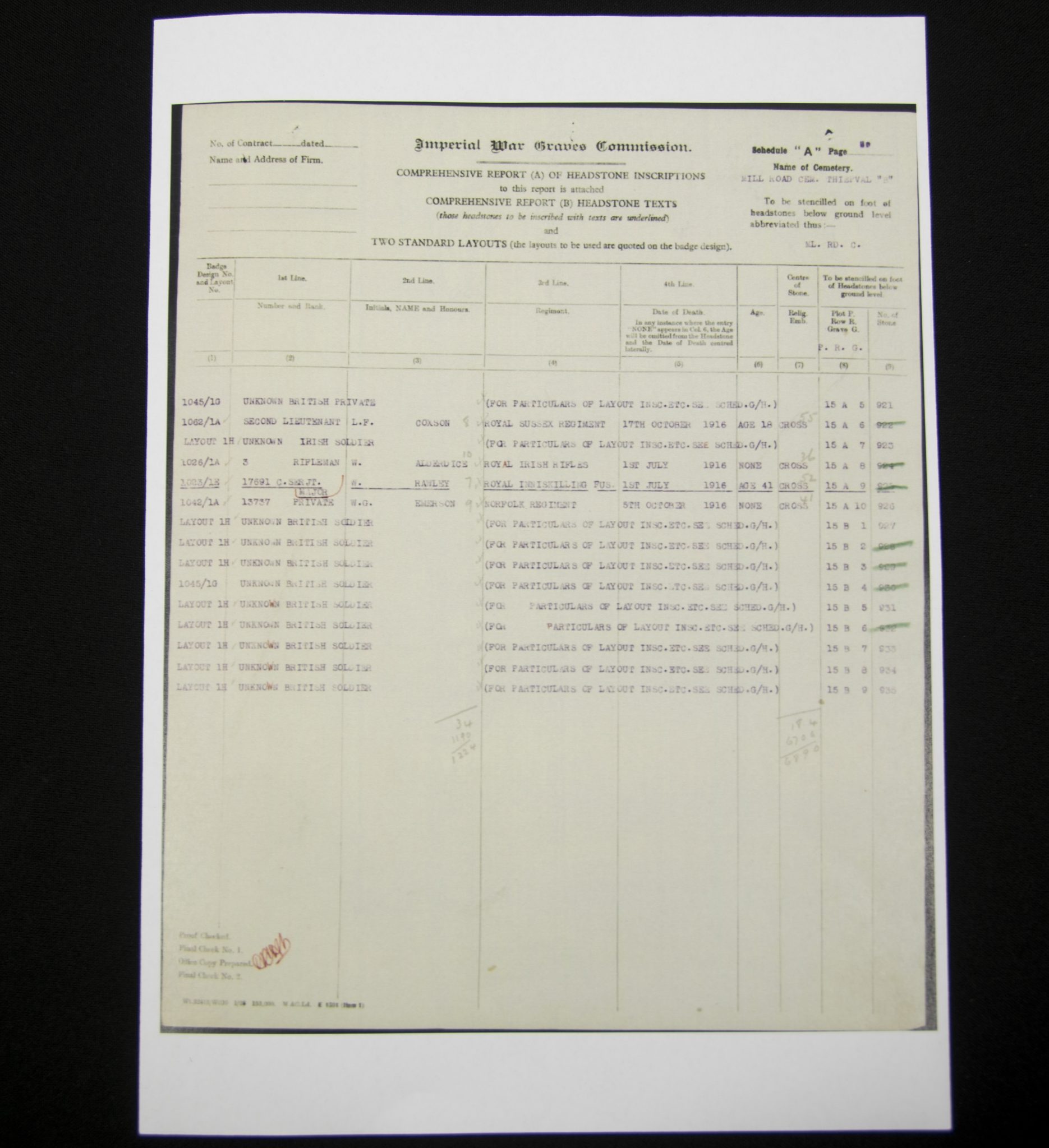 (British Army) First Day of the Somme 1 July 1916 - 1914-15 Star of Company Serjeant Major William Rawley, 17691, 9th Bn., Royal Inniskilling Fusiliers - Image 15