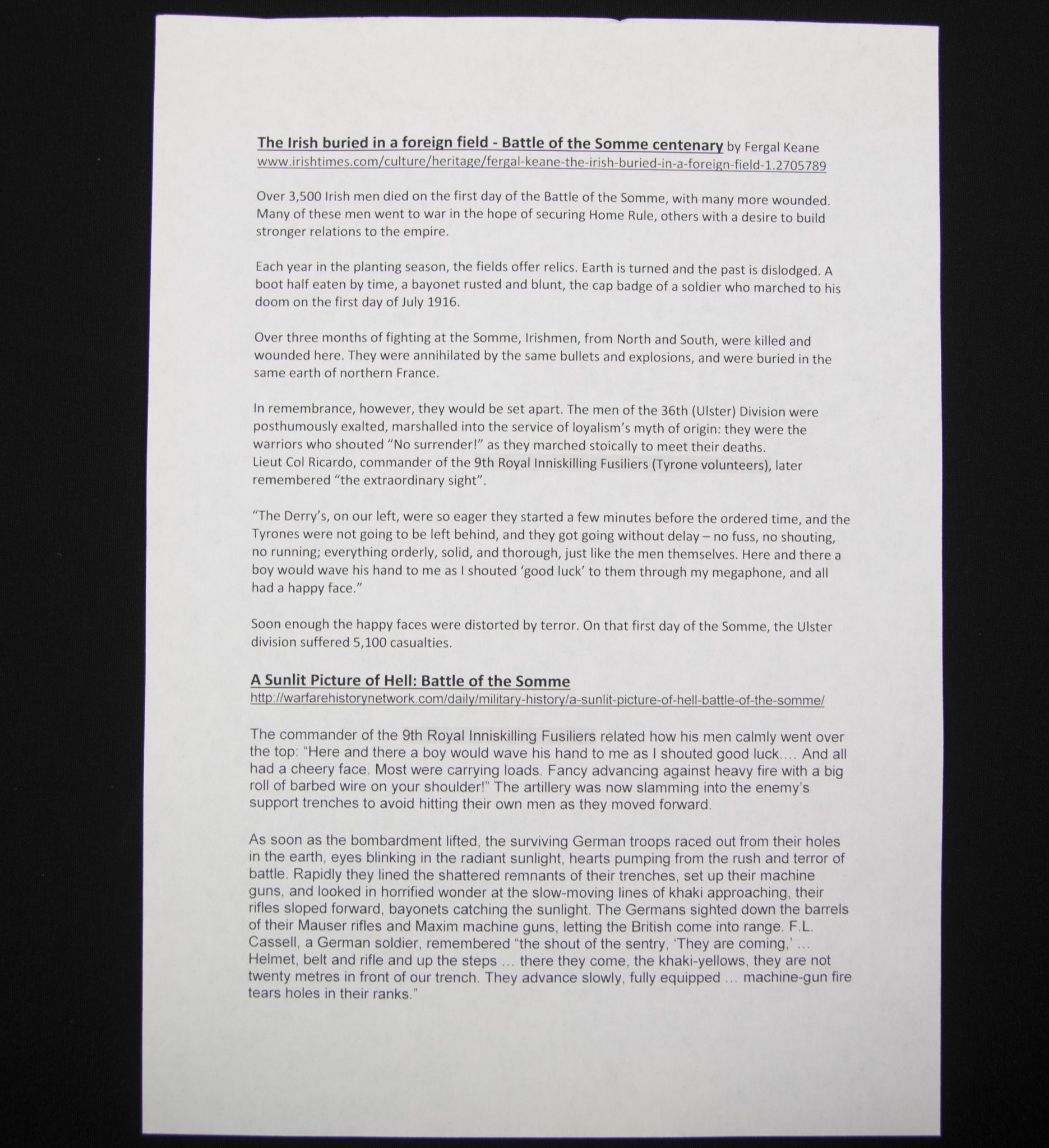 (British Army) First Day of the Somme 1 July 1916 - 1914-15 Star of Company Serjeant Major William Rawley, 17691, 9th Bn., Royal Inniskilling Fusiliers - Image 26