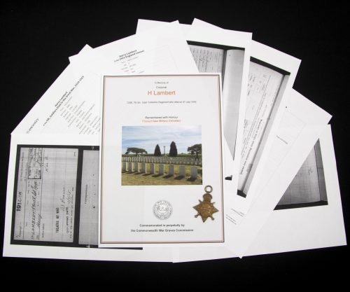 (British Army) First Day of the Somme 1 July 1916 - 1914-15 Star of Corporal H. Lambert, 7298, 7th Bn., East Yorkshire Regiment