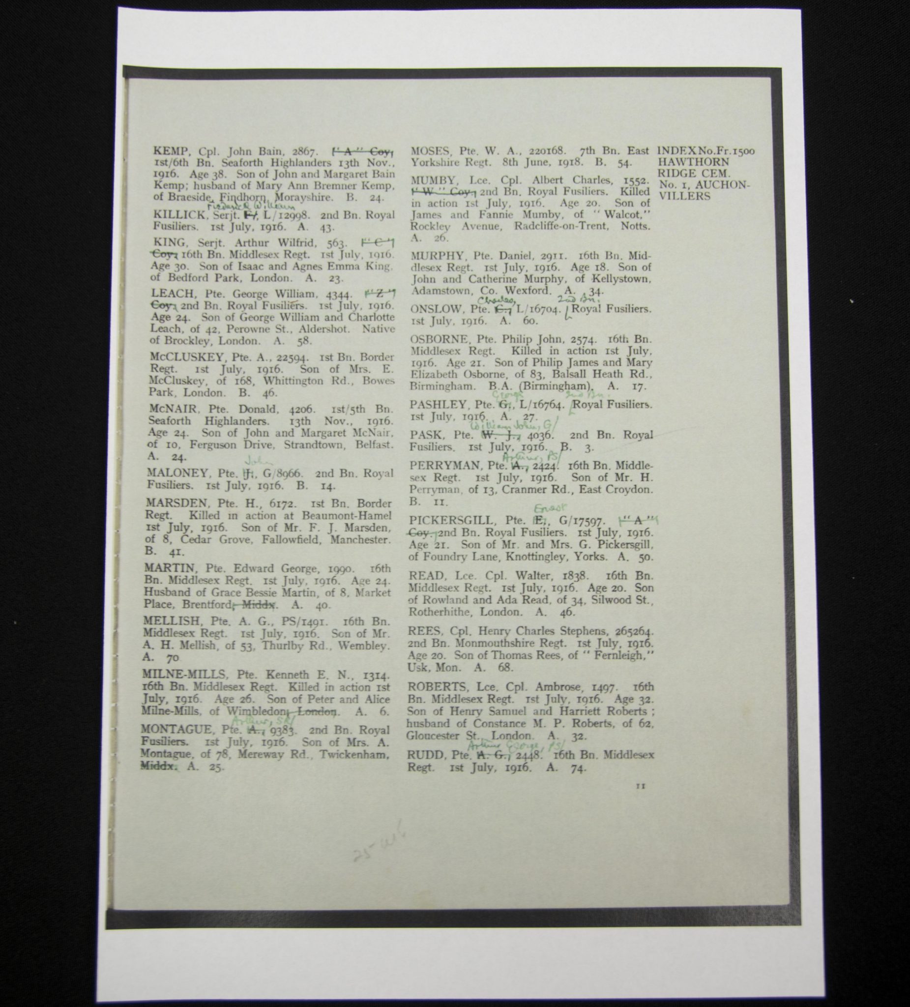 (British Army) First Day of the Somme 1 July 1916 - 1914-15 Star of Lance Corporal Walter Read, 1838, 16th Bn., Middlesex Regiment - Image 15