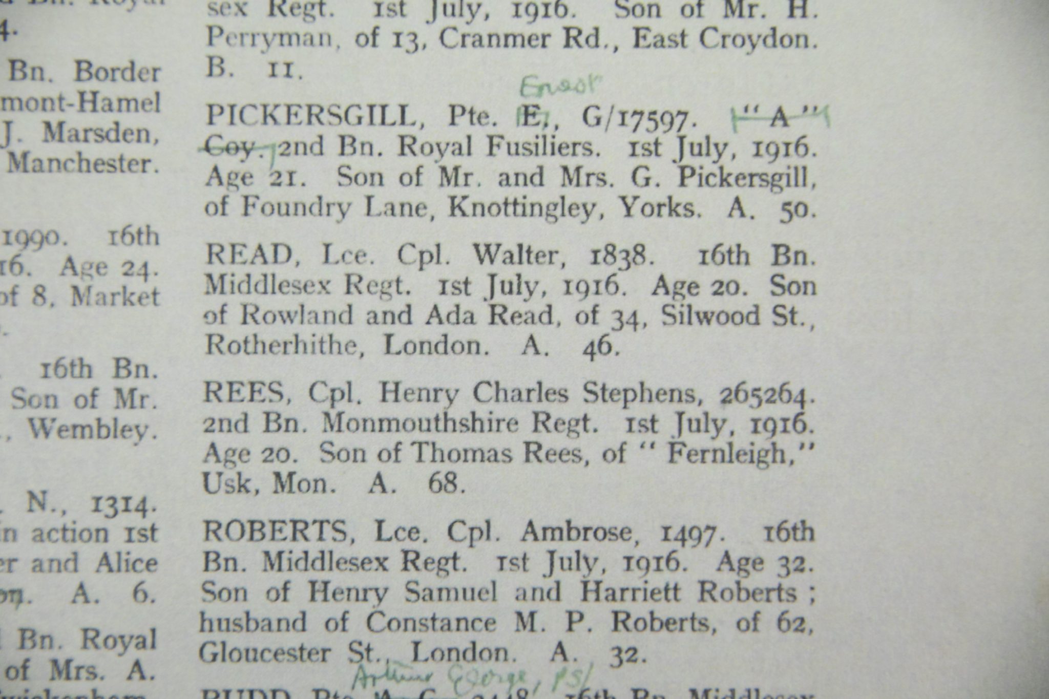 (British Army) First Day of the Somme 1 July 1916 - 1914-15 Star of Lance Corporal Walter Read, 1838, 16th Bn., Middlesex Regiment - Image 16