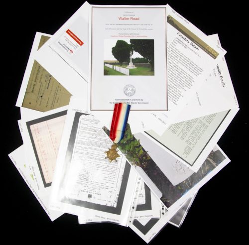 (British Army) First Day of the Somme 1 July 1916 - 1914-15 Star of Lance Corporal Walter Read, 1838, 16th Bn., Middlesex Regiment