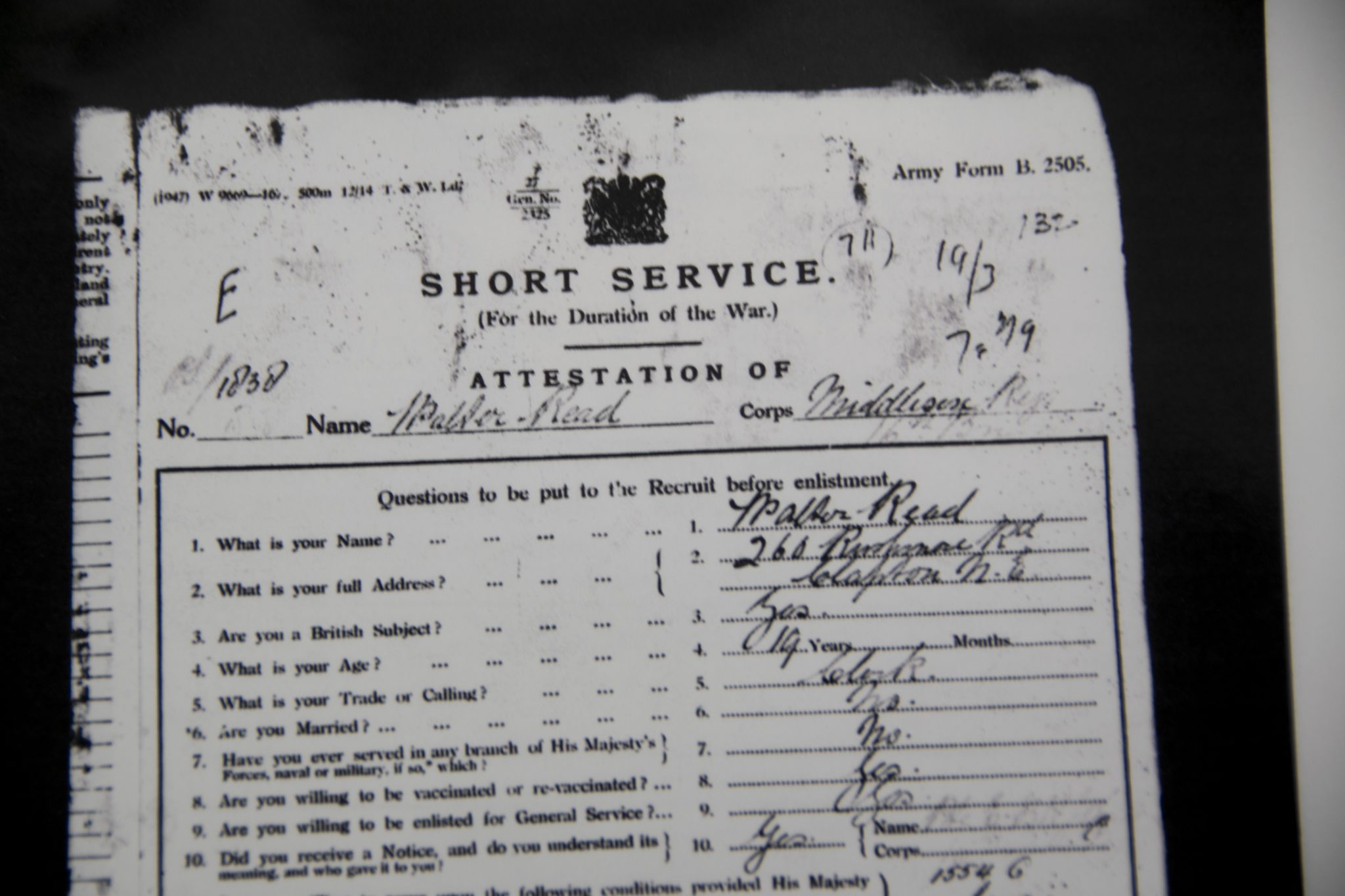 (British Army) First Day of the Somme 1 July 1916 - 1914-15 Star of Lance Corporal Walter Read, 1838, 16th Bn., Middlesex Regiment - Image 20