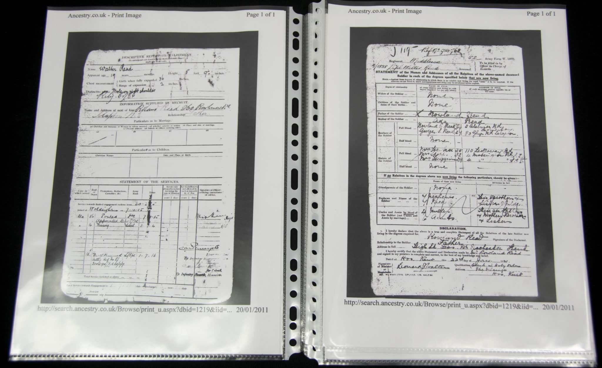 (British Army) First Day of the Somme 1 July 1916 - 1914-15 Star of Lance Corporal Walter Read, 1838, 16th Bn., Middlesex Regiment - Image 22