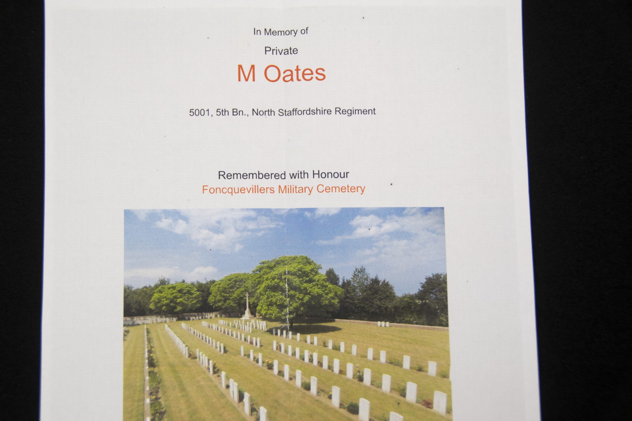 (British Army) First Day of the Somme 1 July 1916 - 1914-15 Star of Private Martin Oates, 5001, 5th Bn., North Staffordshire Regiment - Image 25