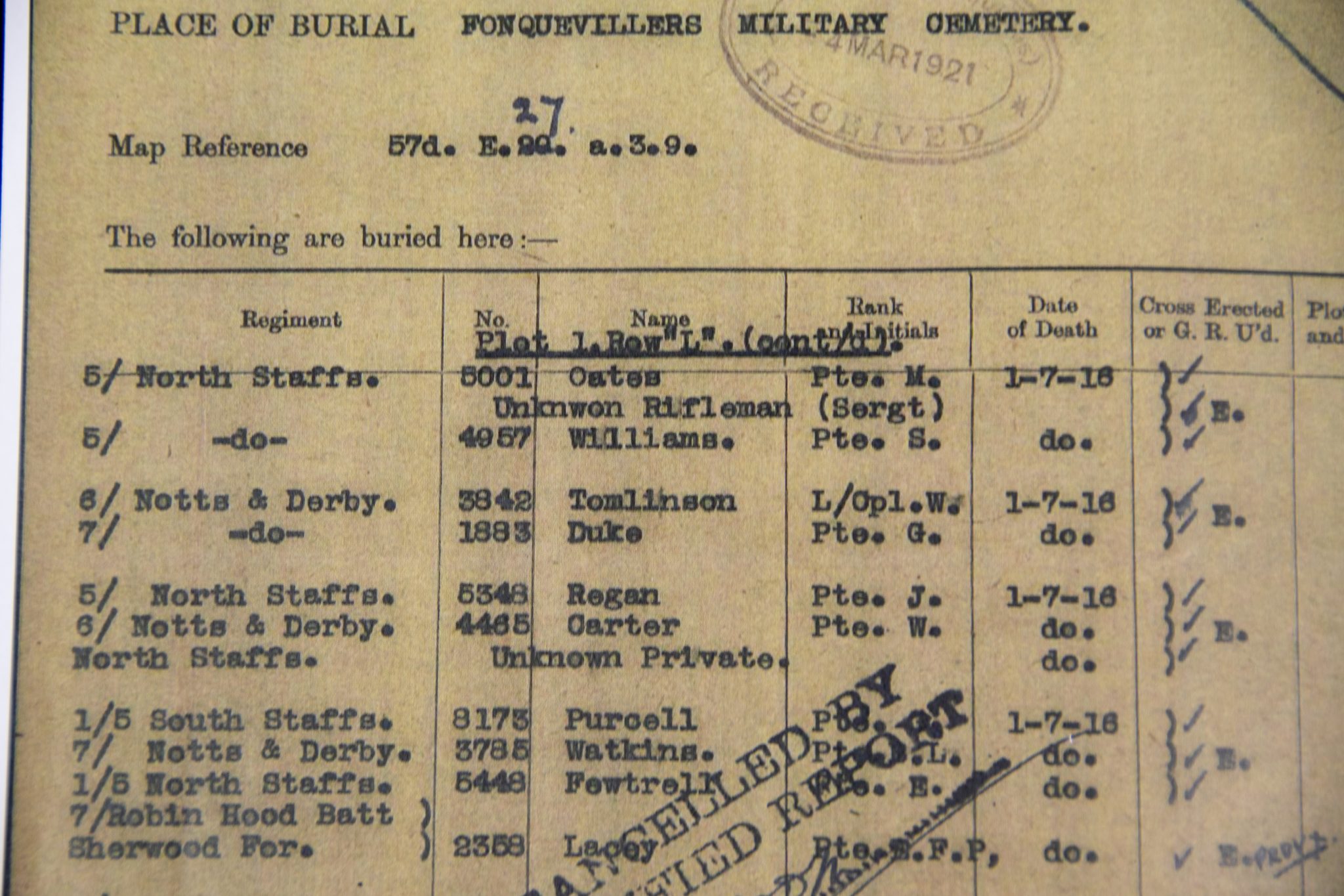 (British Army) First Day of the Somme 1 July 1916 - 1914-15 Star of Private Martin Oates, 5001, 5th Bn., North Staffordshire Regiment - Image 32