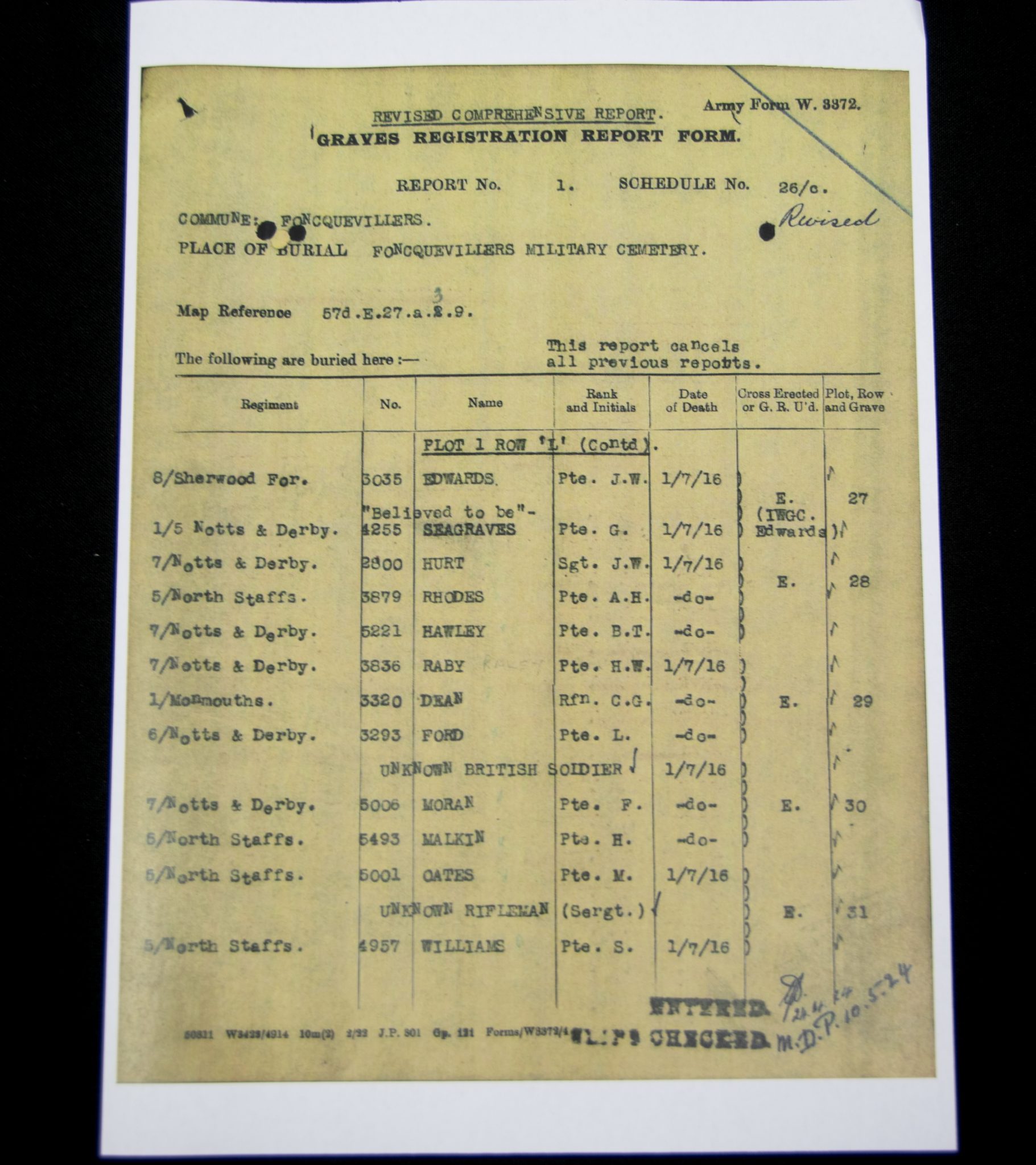 (British Army) First Day of the Somme 1 July 1916 - 1914-15 Star of Private Martin Oates, 5001, 5th Bn., North Staffordshire Regiment - Image 33