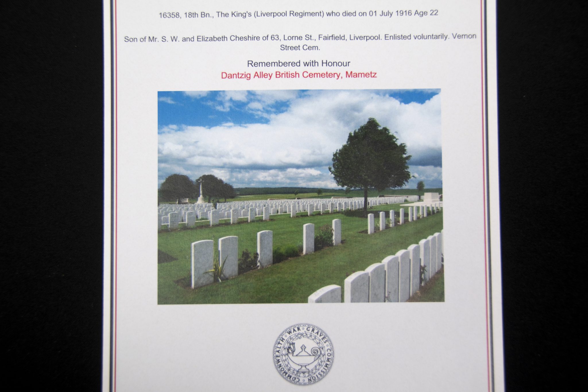 (British Army) First Day of the Somme 1 July 1916 - 1914-15 Star of Private Richard Brandon Chesire, 16358, 18th Bn., The King's Liverpool Regiment - Image 10