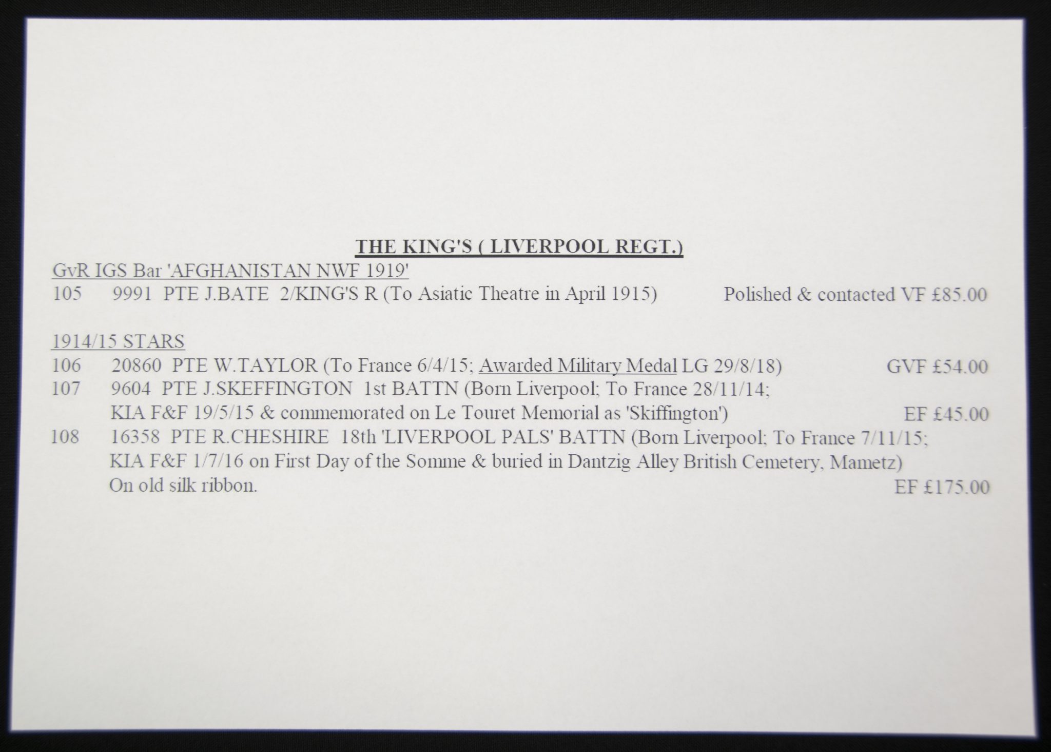 (British Army) First Day of the Somme 1 July 1916 - 1914-15 Star of Private Richard Brandon Chesire, 16358, 18th Bn., The King's Liverpool Regiment - Image 22