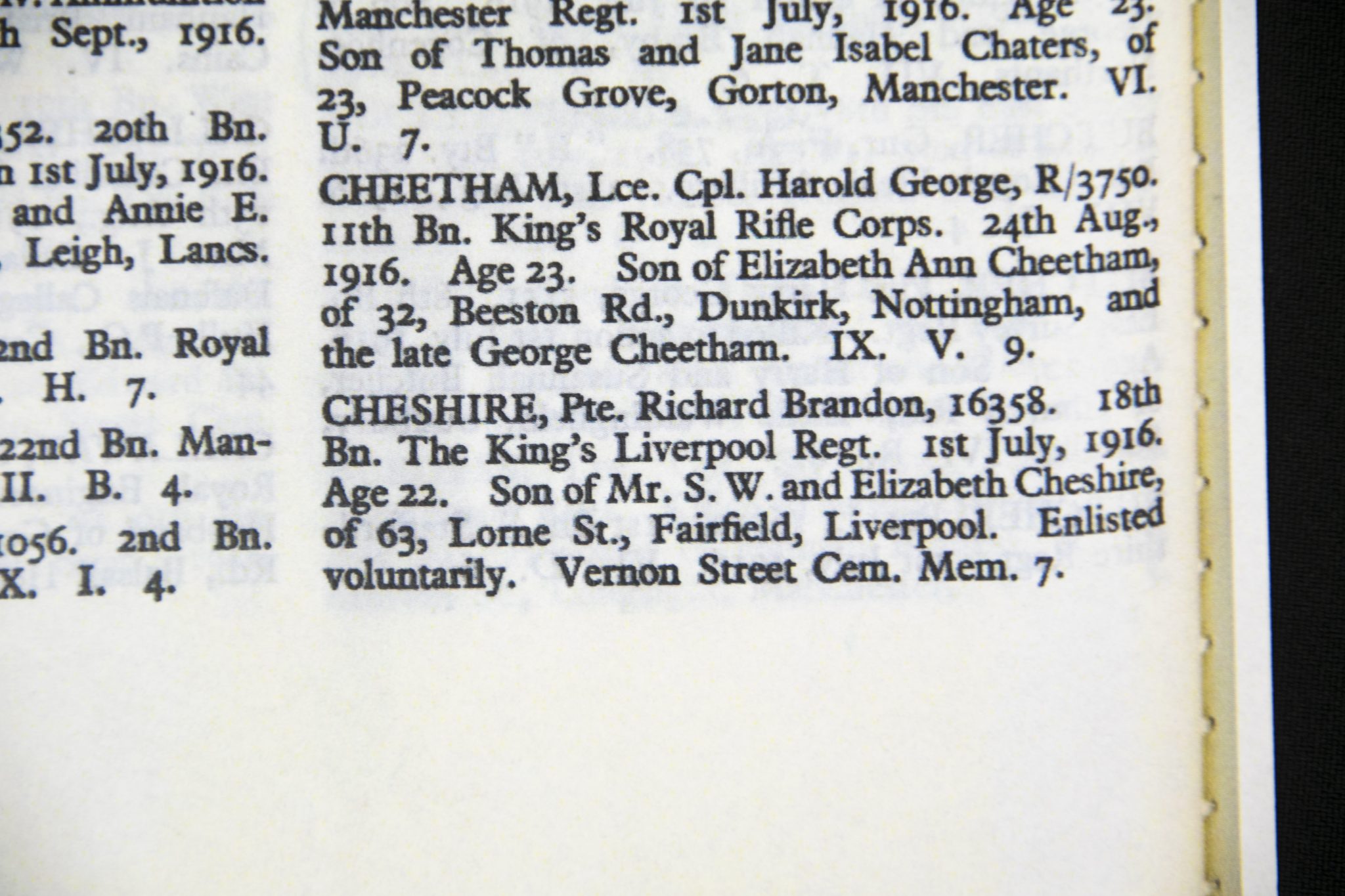 (British Army) First Day of the Somme 1 July 1916 - 1914-15 Star of Private Richard Brandon Chesire, 16358, 18th Bn., The King's Liverpool Regiment - Image 24