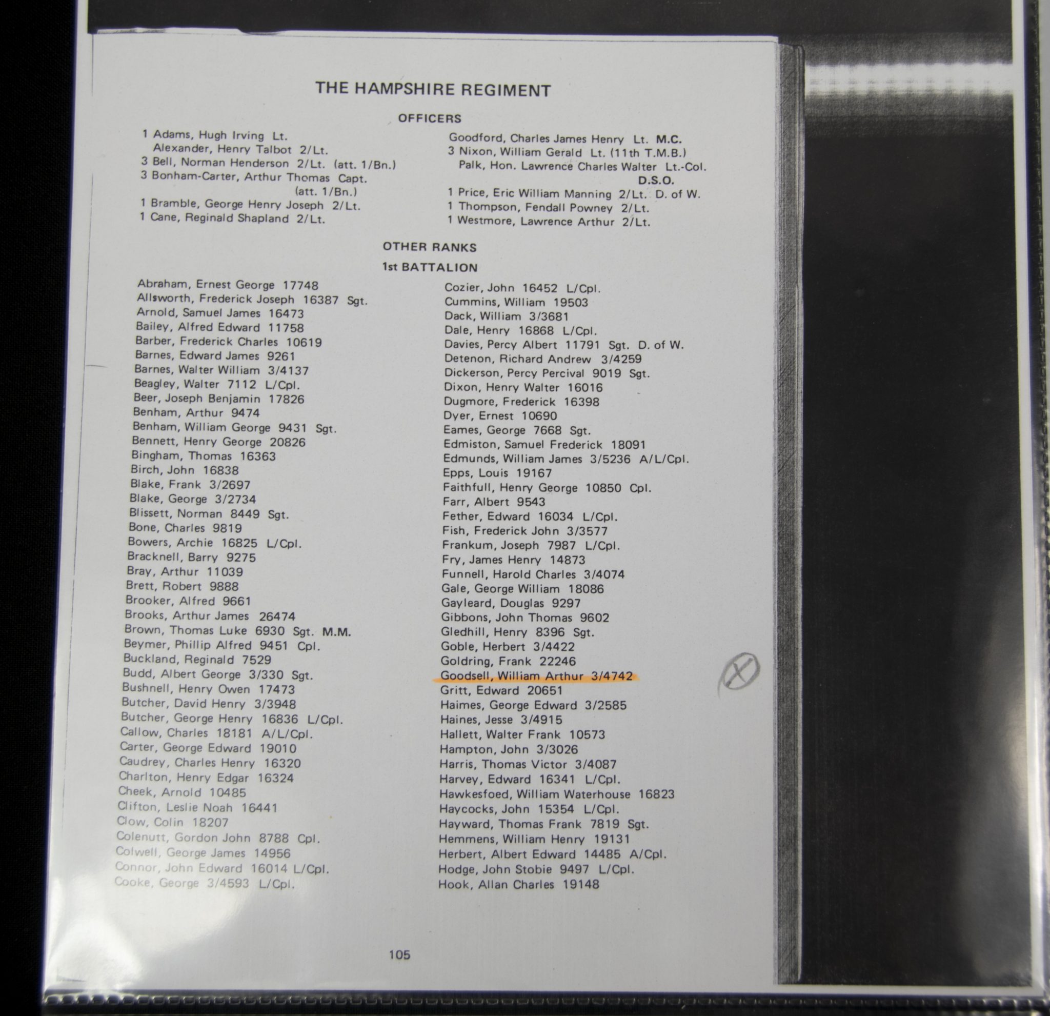 (British Army) First Day of the Somme 1 July 1916 - 1914-15 Star of Private William Arthur Goodsell, 3/4742, 1st Bn., Hampshire Regiment - Image 15