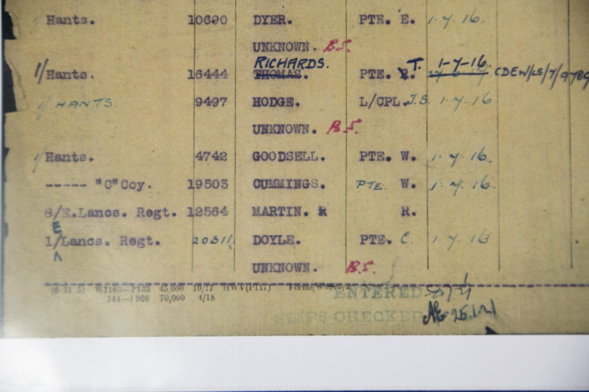 (British Army) First Day of the Somme 1 July 1916 - 1914-15 Star of Private William Arthur Goodsell, 3/4742, 1st Bn., Hampshire Regiment - Image 20