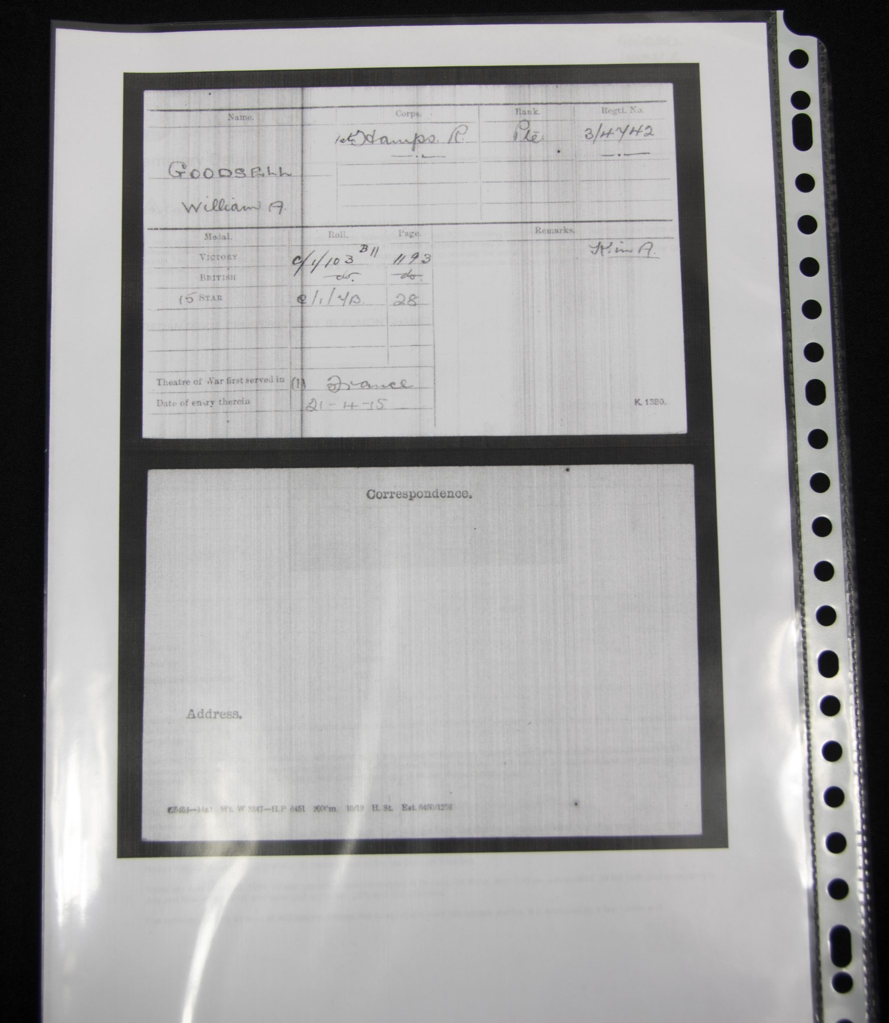 (British Army) First Day of the Somme 1 July 1916 - 1914-15 Star of Private William Arthur Goodsell, 3/4742, 1st Bn., Hampshire Regiment - Image 22