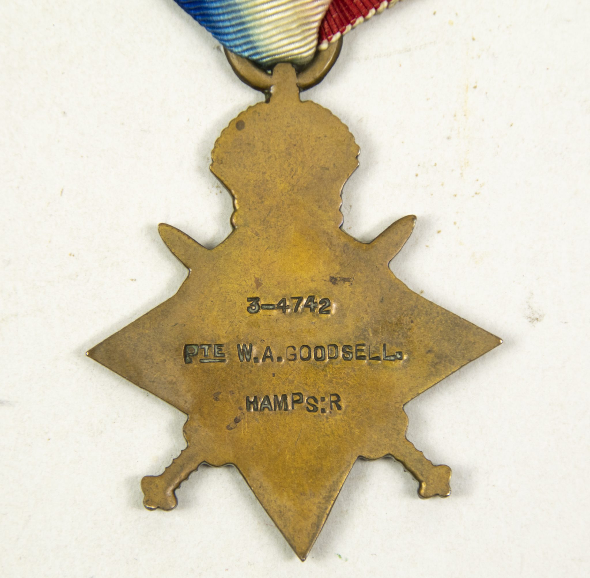 (British Army) First Day of the Somme 1 July 1916 - 1914-15 Star of Private William Arthur Goodsell, 3/4742, 1st Bn., Hampshire Regiment - Image 5
