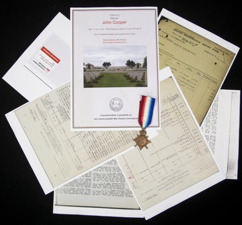 (British Army) First Day of the Somme 1 July 1916 - 1914-15 Star of Rifleman John Cooper, 1386, C Coy. 1st Bn., Rifle Brigade