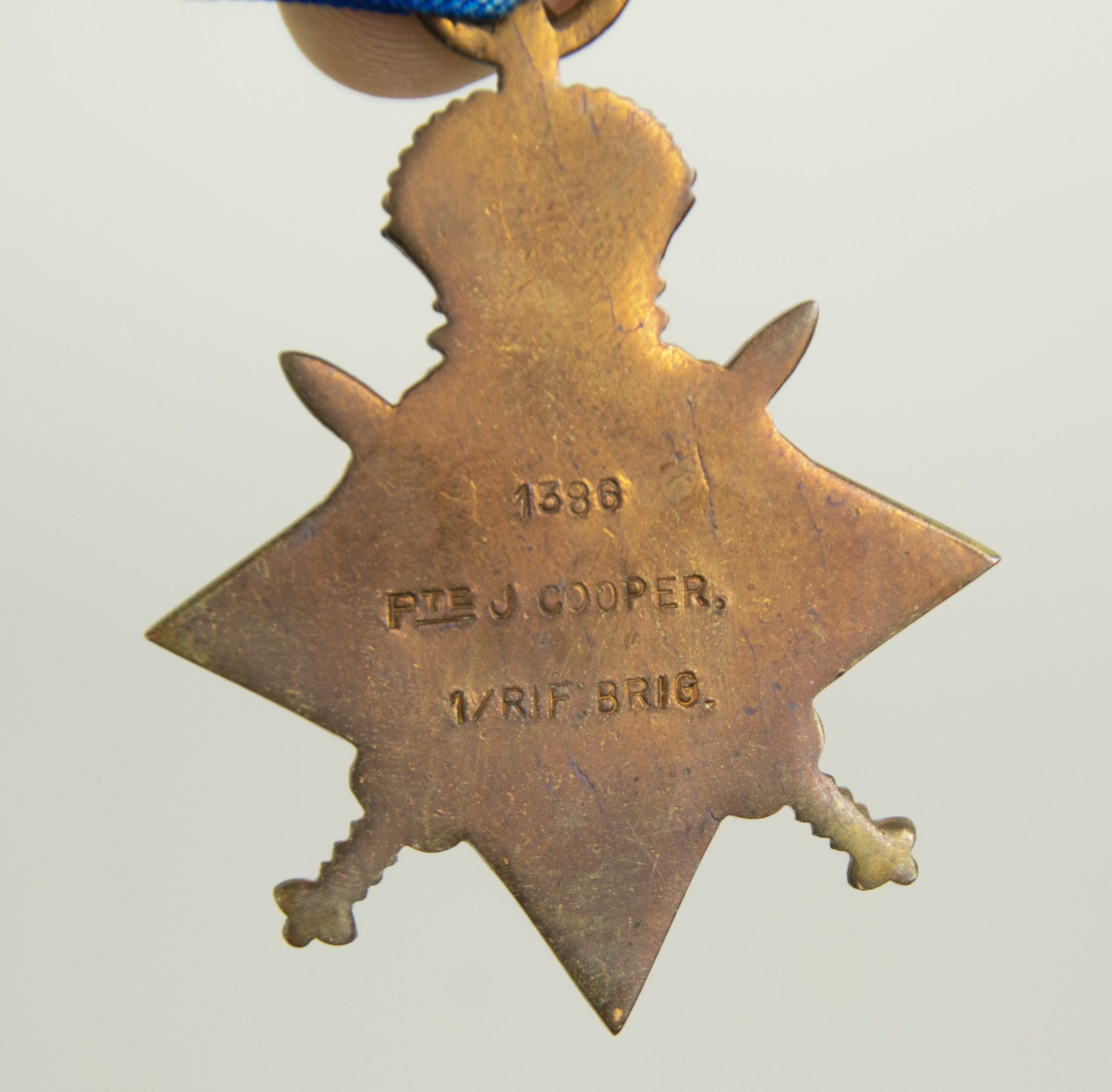 (British Army) First Day of the Somme 1 July 1916 - 1914 Star of Rifleman John Cooper, 1386, "C" Coy. 1st Bn., Rifle Brigade - Image 6
