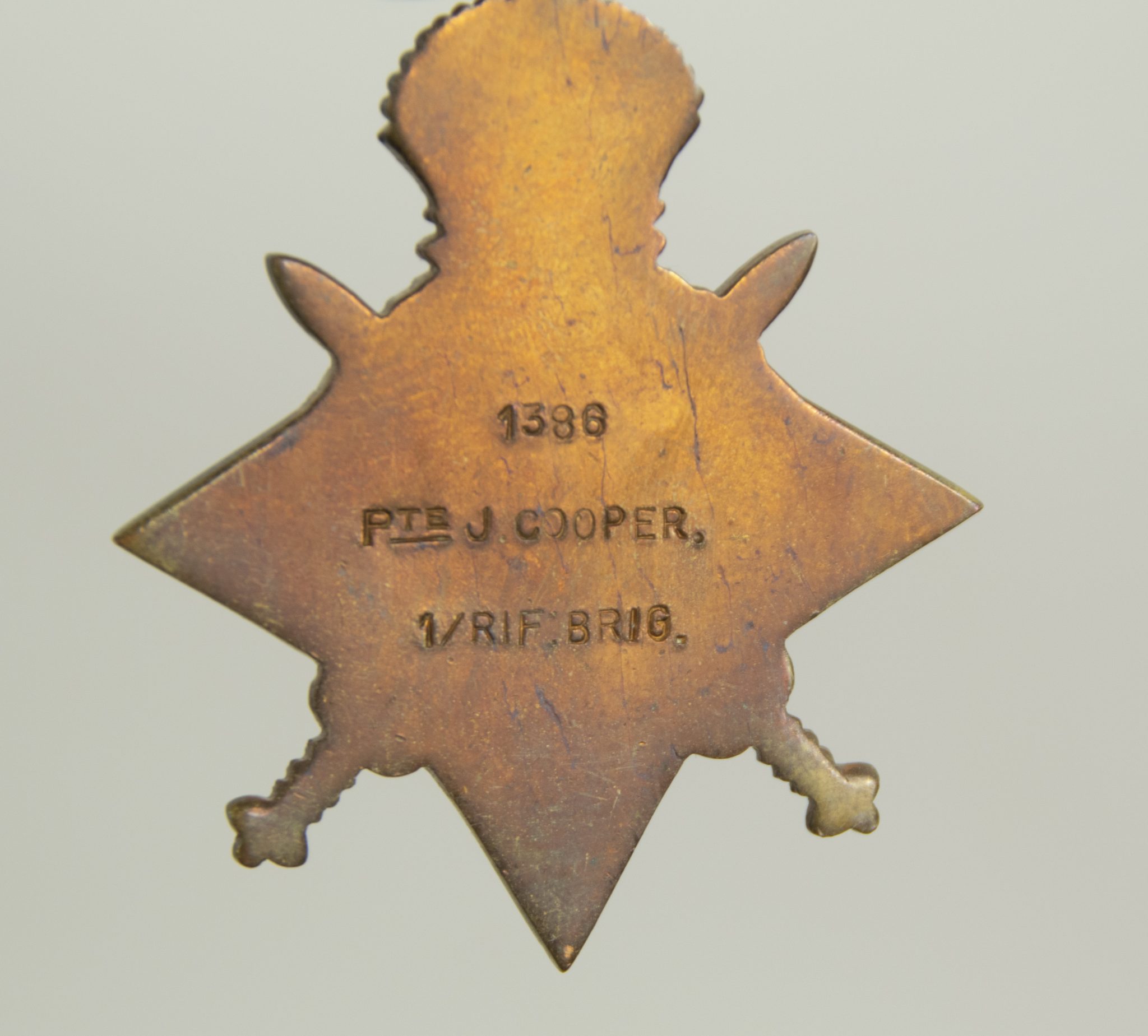 (British Army) First Day of the Somme 1 July 1916 - 1914 Star of Rifleman John Cooper, 1386, "C" Coy. 1st Bn., Rifle Brigade - Image 7