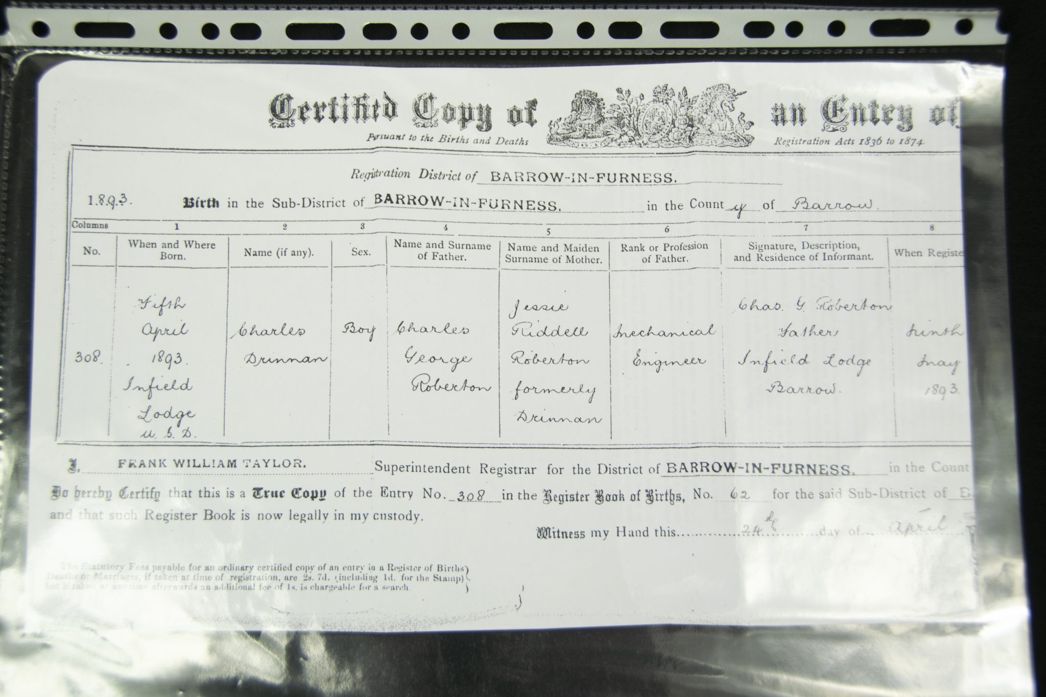 (British Army) First Day of the Somme 1 July 1916 - 1914-15 Star of Second Lieutenant Charlie Drinnan Robertson 4th Bn., Lancashire Fusiliers - Image 31