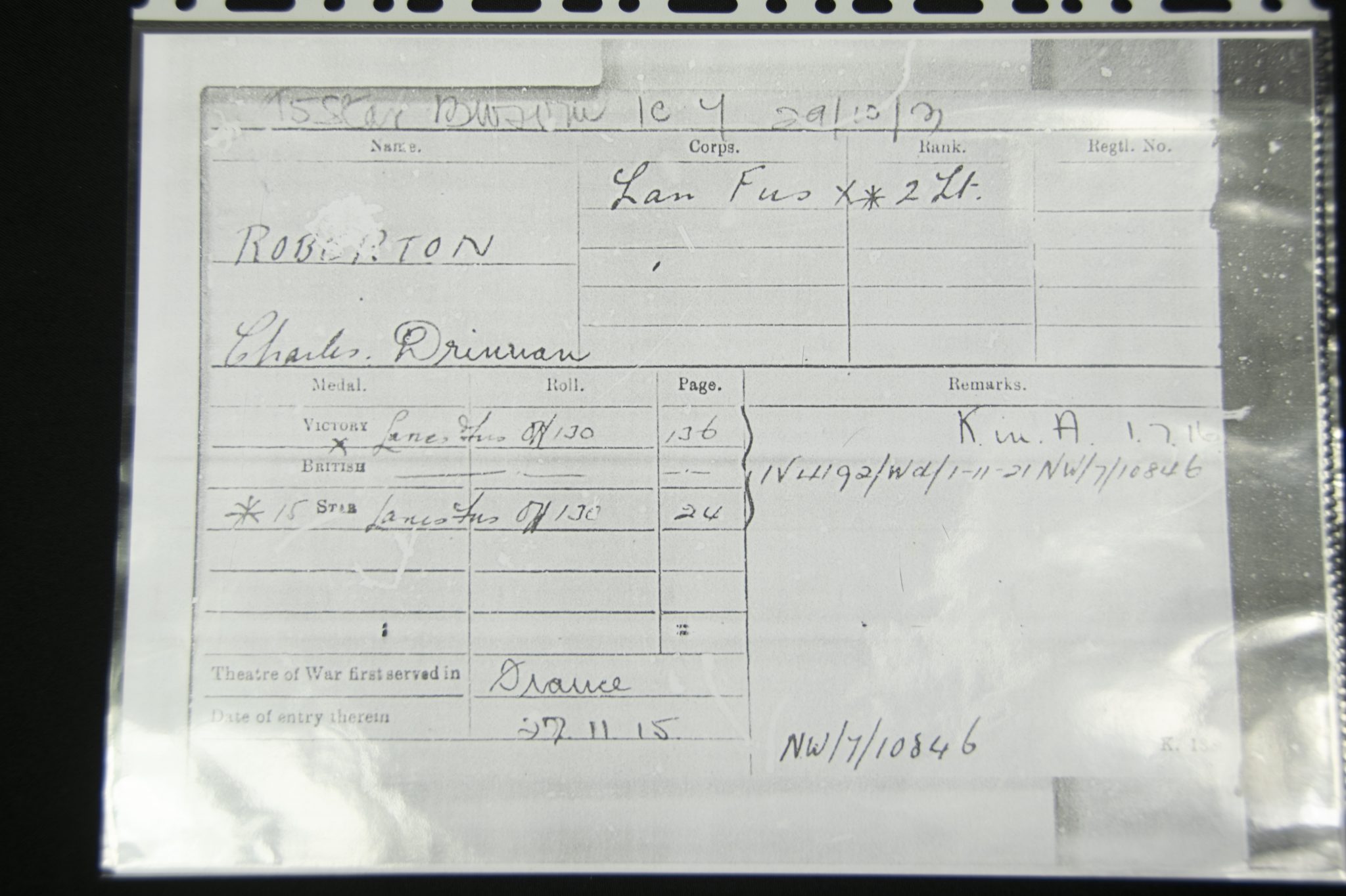 (British Army) First Day of the Somme 1 July 1916 - 1914-15 Star of Second Lieutenant Charlie Drinnan Robertson 4th Bn., Lancashire Fusiliers - Image 45