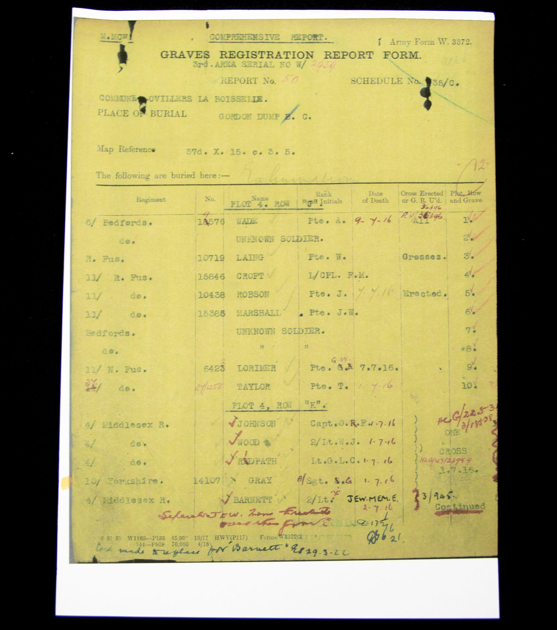 (British Army) First Day of the Somme 1 July 1916 - 1914-15 Star of Serjant Stanley Gray, 14107, 10th Bn., Yorkshire Regiment - Image 26