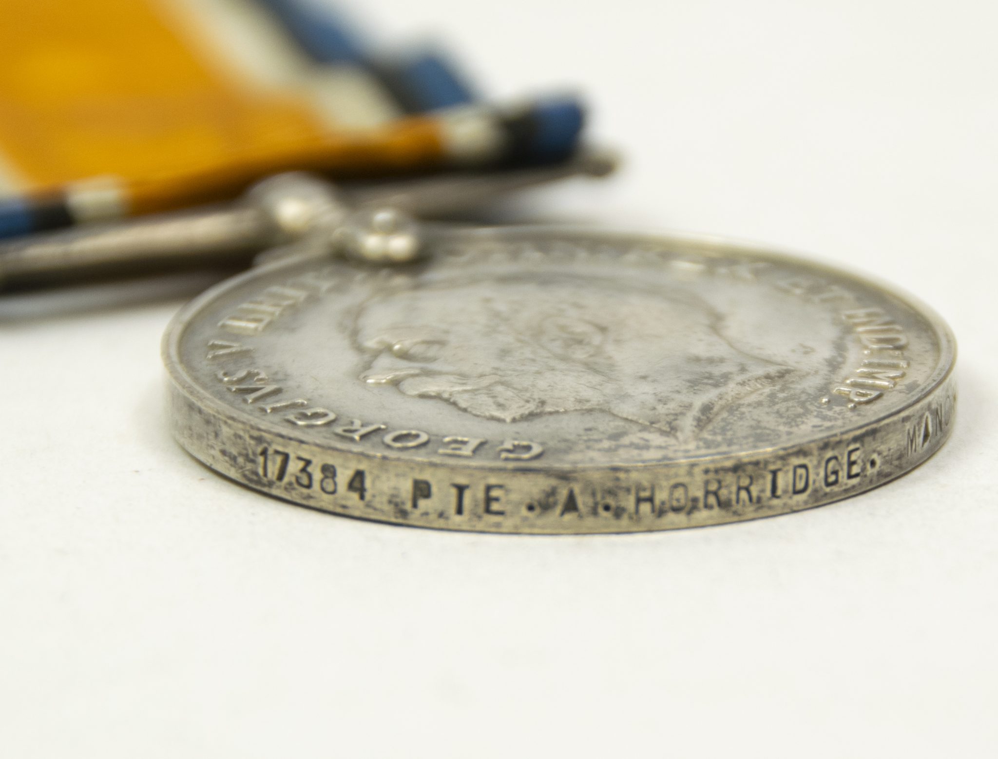 (British Army) First Day of the Somme 1 July 1916 - Brittish War Medal of Private A Horridge, 17384, B Coy. 20th Bn., Manchester Regiment