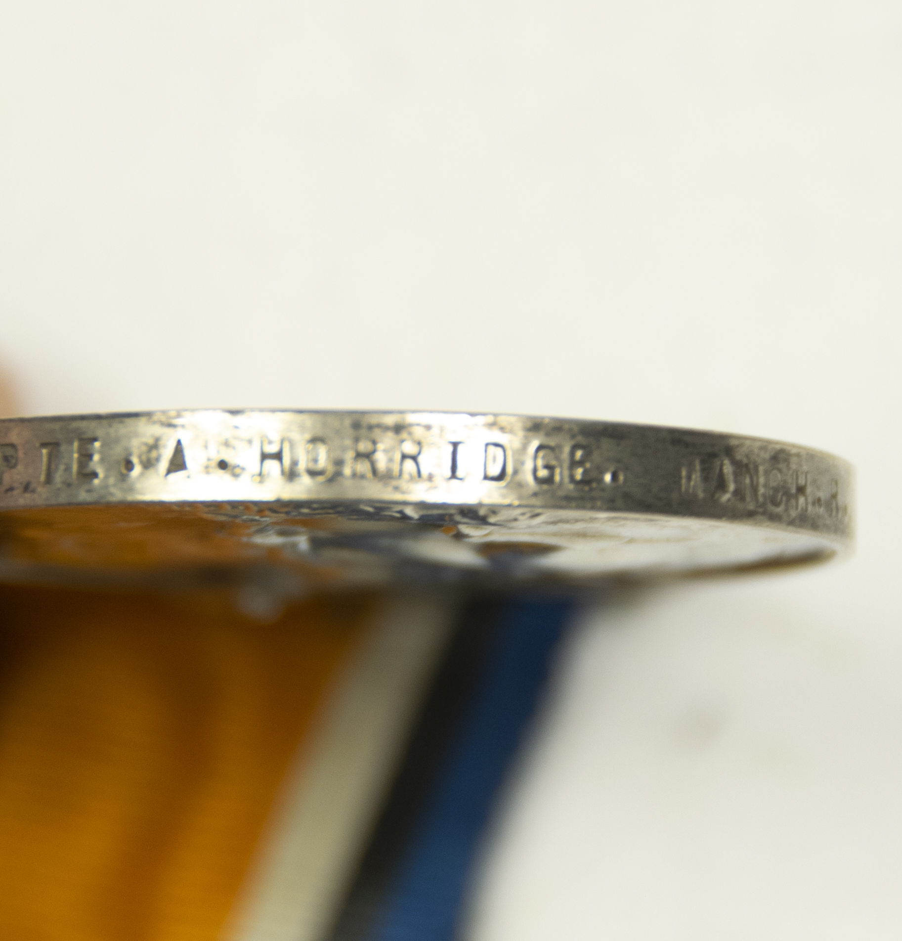 (British Army) First Day of the Somme 1 July 1916 - Brittish War Medal of Private A Horridge, 17384, B Coy. 20th Bn., Manchester Regiment