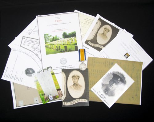 (British Army) First Day of the Somme 1 July 1916 - Brittish War Medal of Private F. Bays, Military number 77, 17th Bn., Northumberland Fusiliers