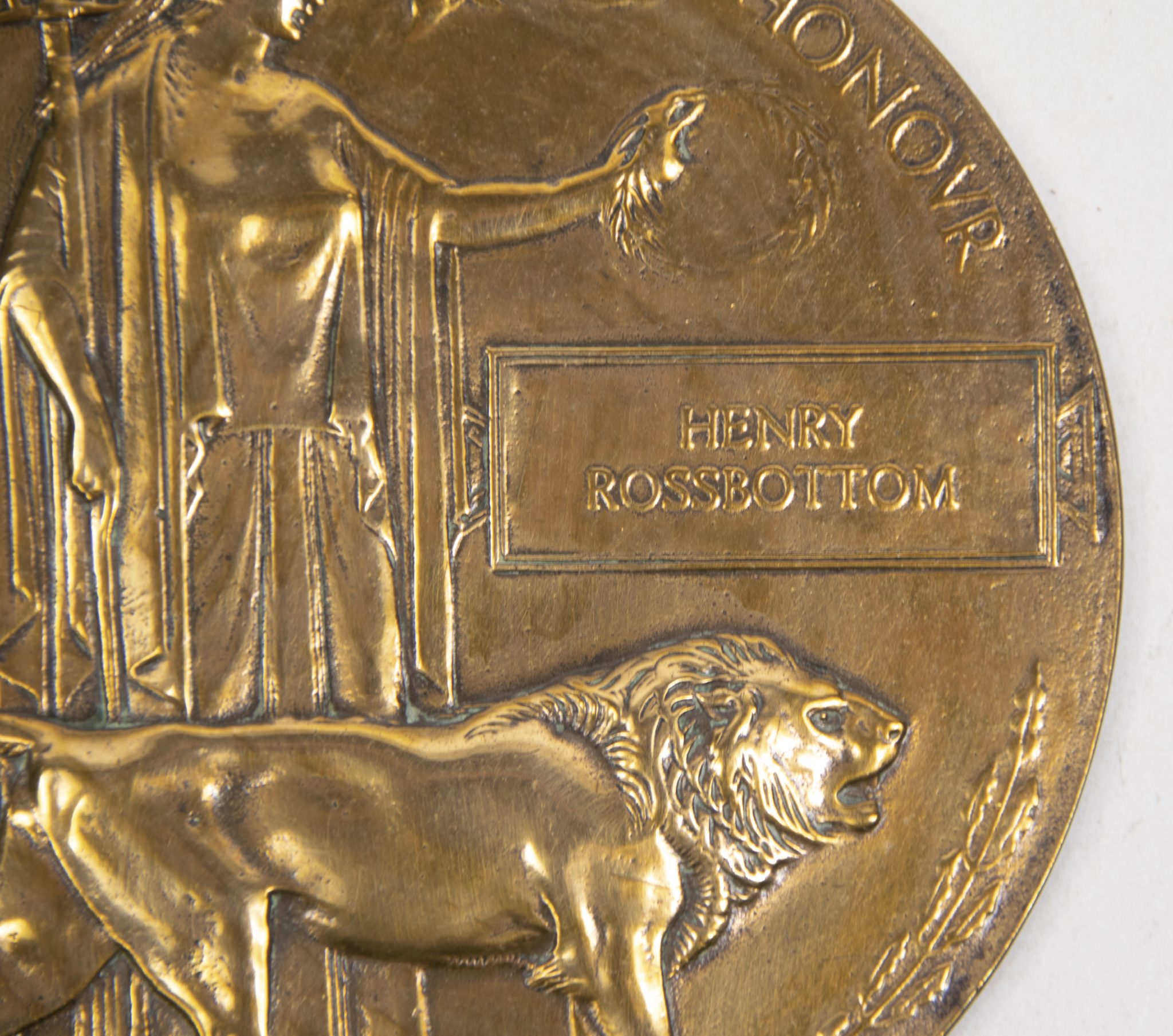 (British Army) First Day of the Somme 1 July 1916 - Memorial plaque of Corporal Henry Rossbottom, 20829, 22nd Bn., Manchester Regiment - Image 3