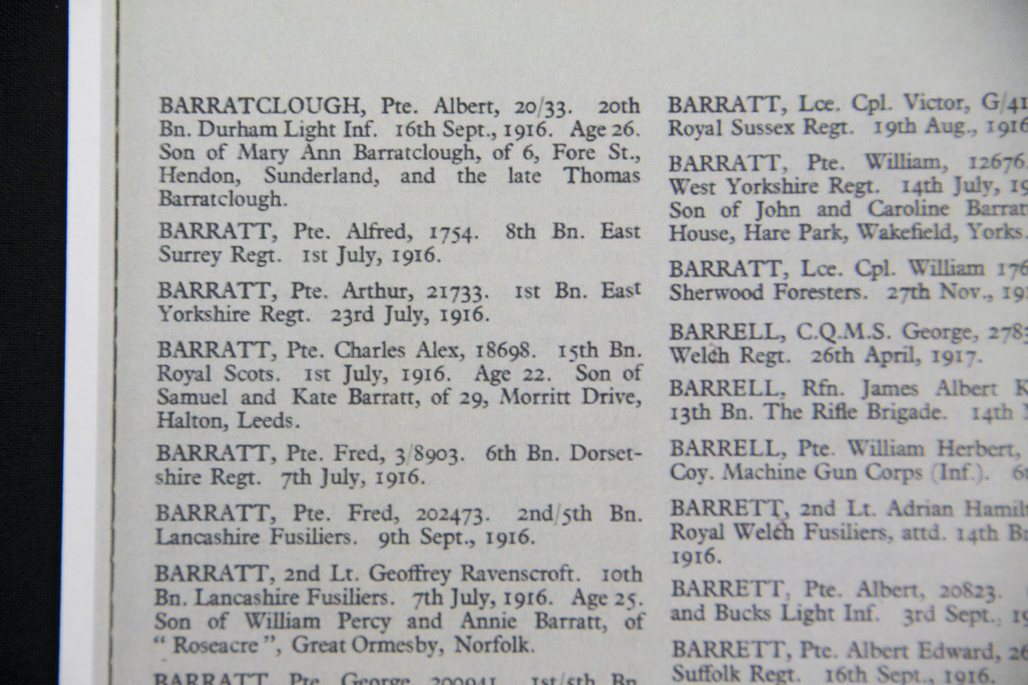 (British Army) First Day of the Somme 1 July 1916 - Memorial plaque of Privat Charles Alex Barratt, 18698, 15th Bn., Royal Scots - Image 18