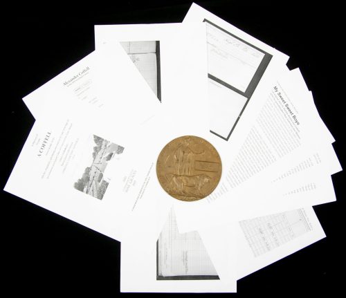 (British Army) First Day of the Somme 1 July 1916 - Memorial plaque of Private Alexander Coffell, 26183, 16th Bn., Highland Light Infantry