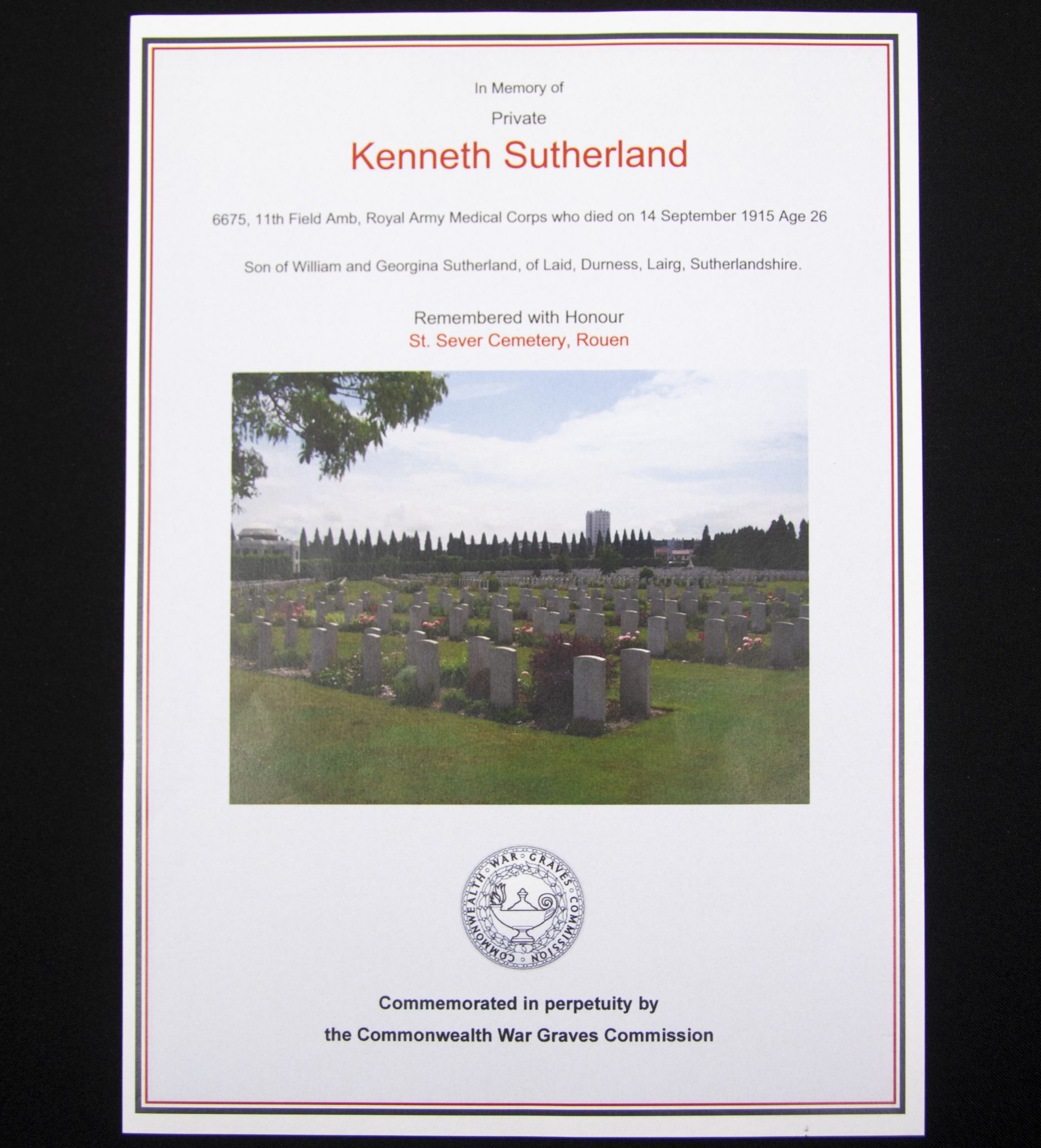 (British Army) First Day of the Somme 1 July 1916 - Memorial plaques of The Sutherland Brothers, 7257 + 6675 - RARE - Image 12
