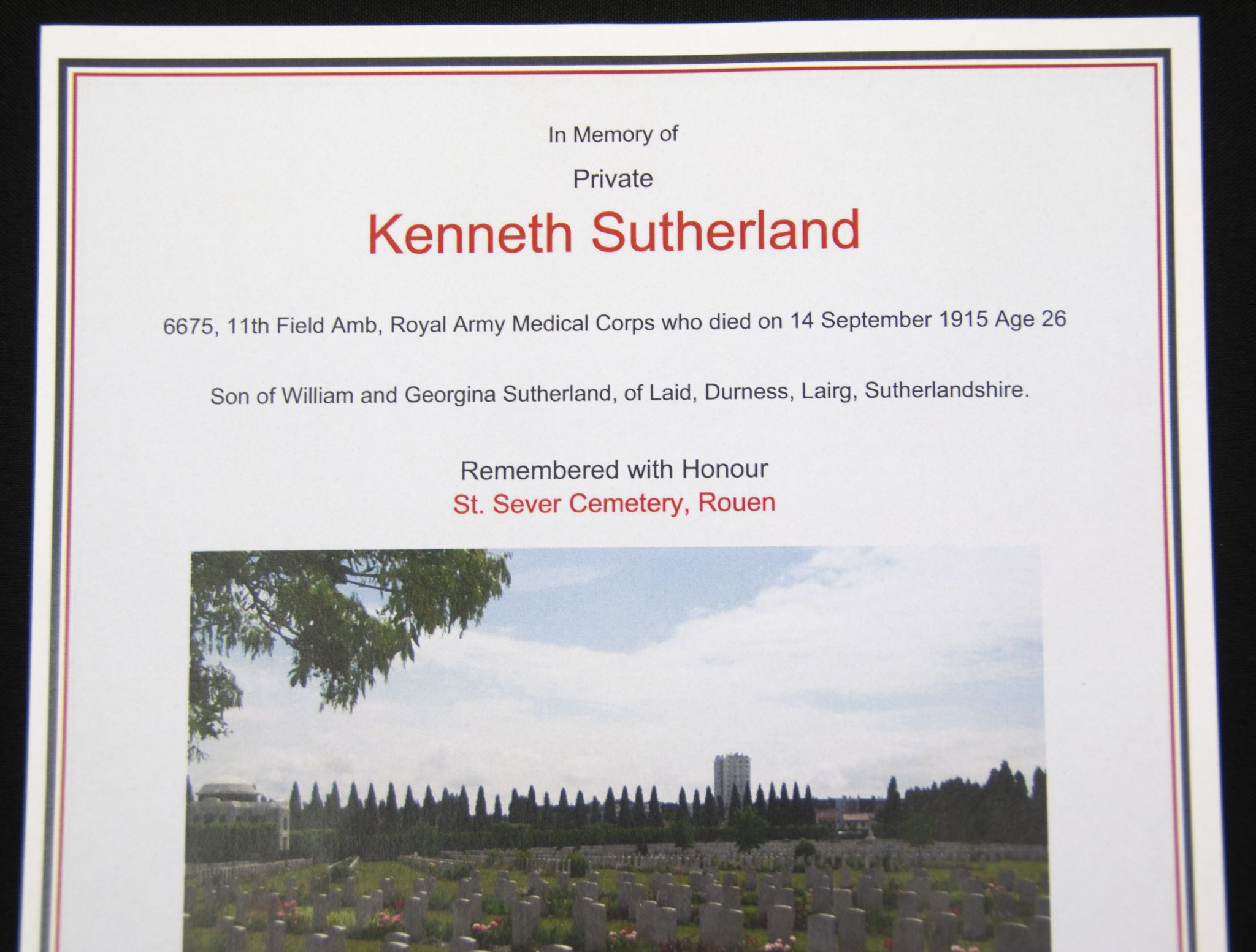 (British Army) First Day of the Somme 1 July 1916 - Memorial plaques of The Sutherland Brothers, 7257 + 6675 - RARE - Image 13