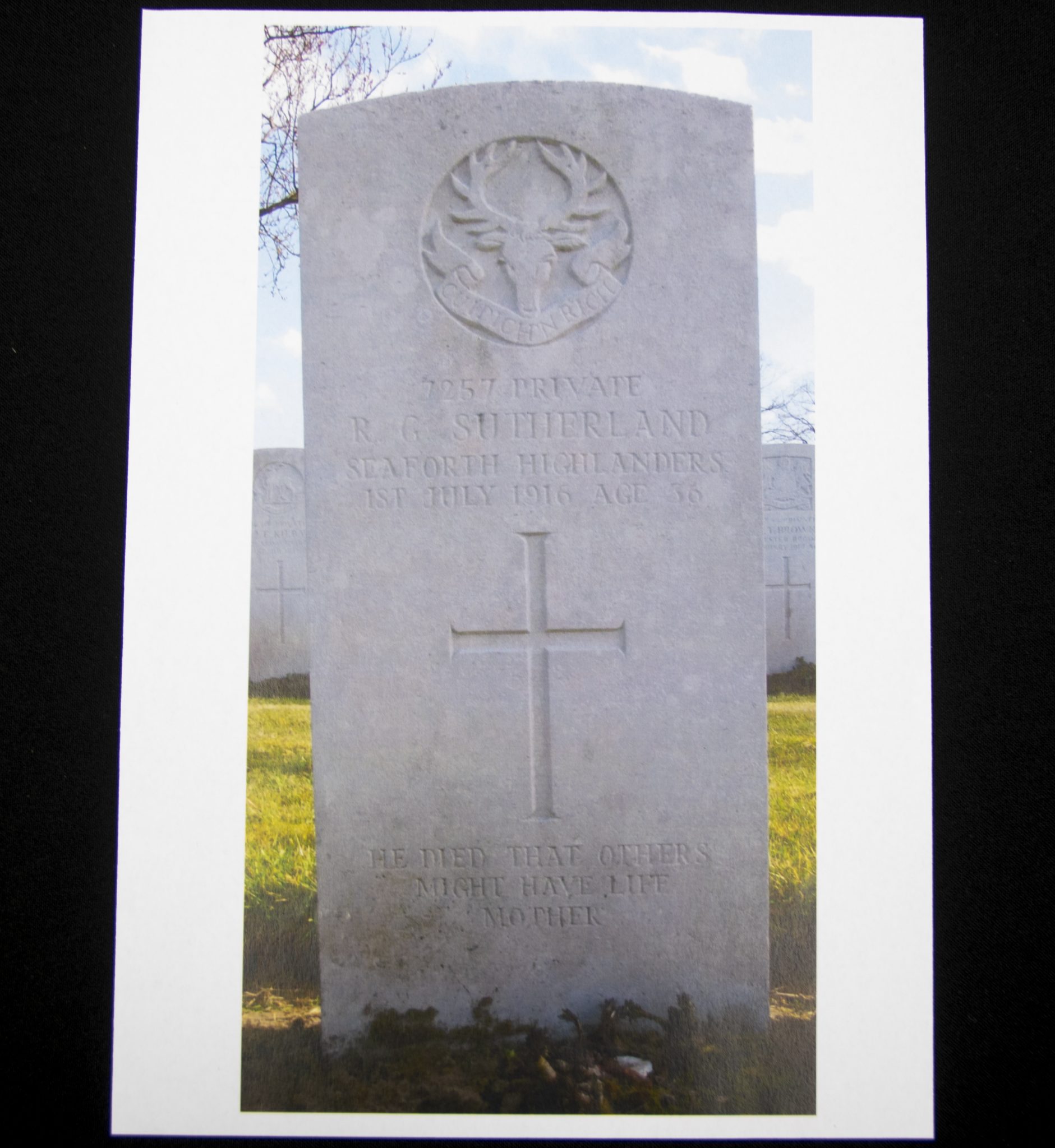 (British Army) First Day of the Somme 1 July 1916 - Memorial plaques of The Sutherland Brothers, 7257 + 6675 - RARE - Image 30