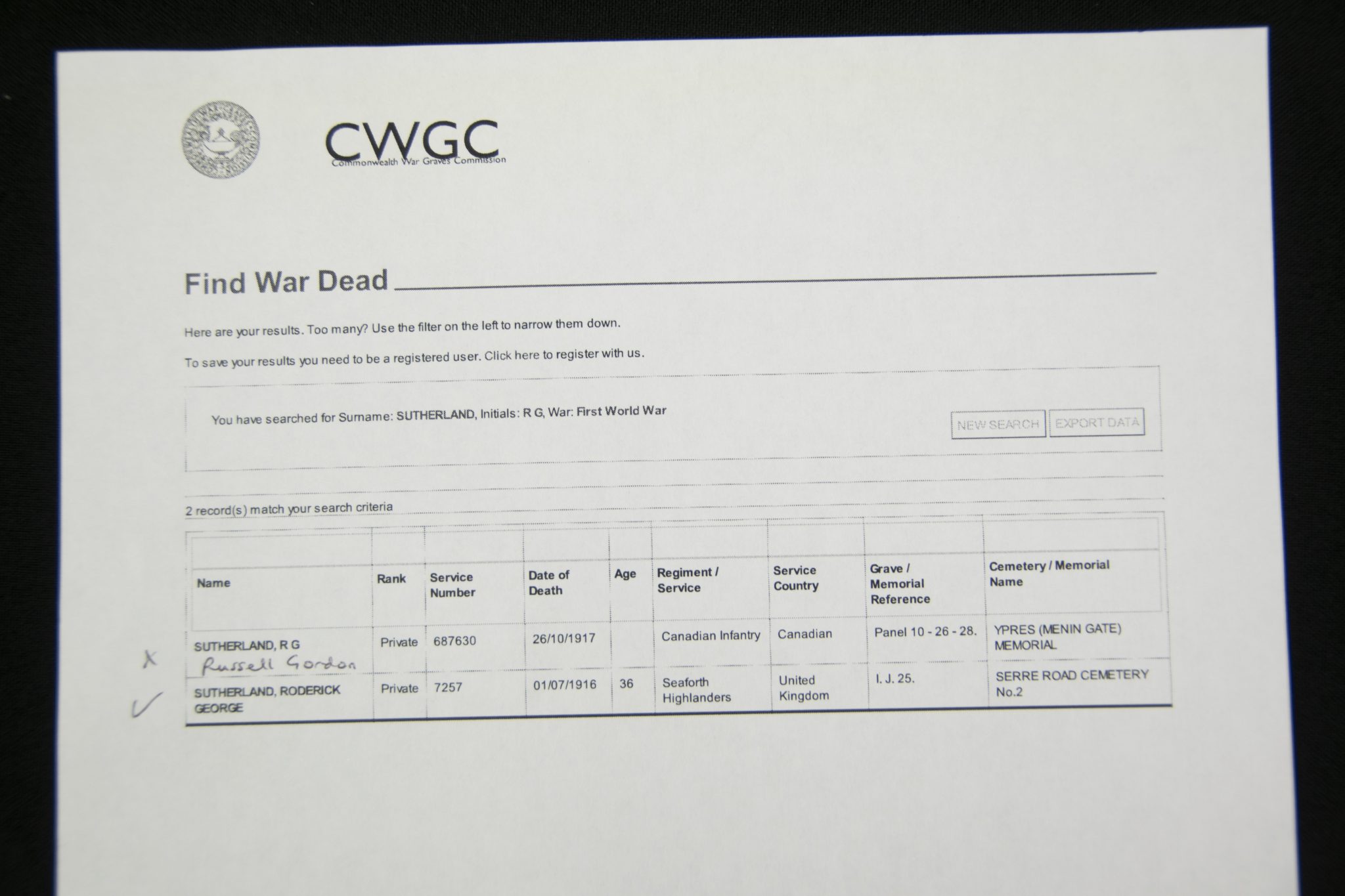 (British Army) First Day of the Somme 1 July 1916 - Memorial plaques of The Sutherland Brothers, 7257 + 6675 - RARE - Image 42