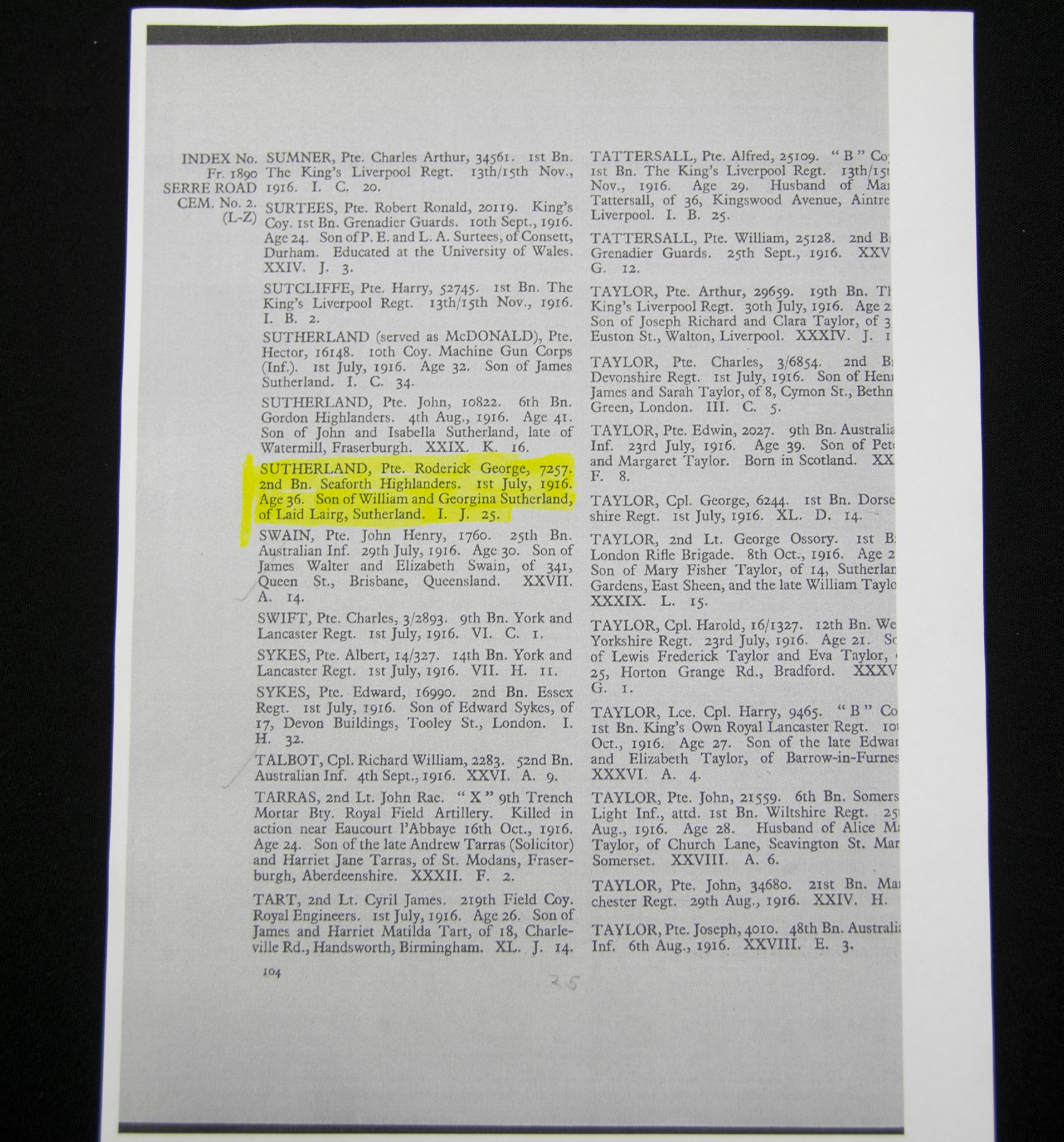 (British Army) First Day of the Somme 1 July 1916 - Memorial plaques of The Sutherland Brothers, 7257 + 6675 - RARE - Image 51