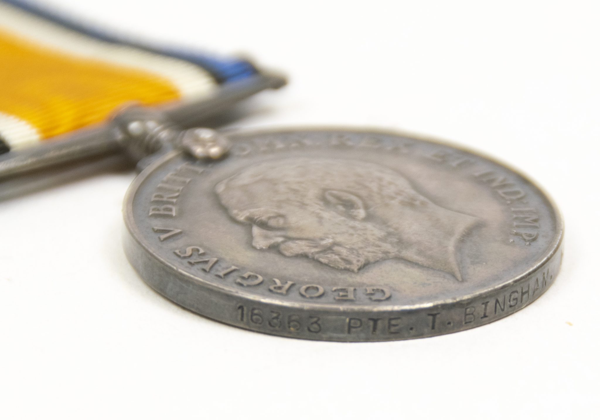 (British Army) First Day of the Somme 1 July 1916 - Victory medal + Brittish War Medal of Private Thomas Bingham, 16363, 1st Bn., Hampshire Regiment - Image 12