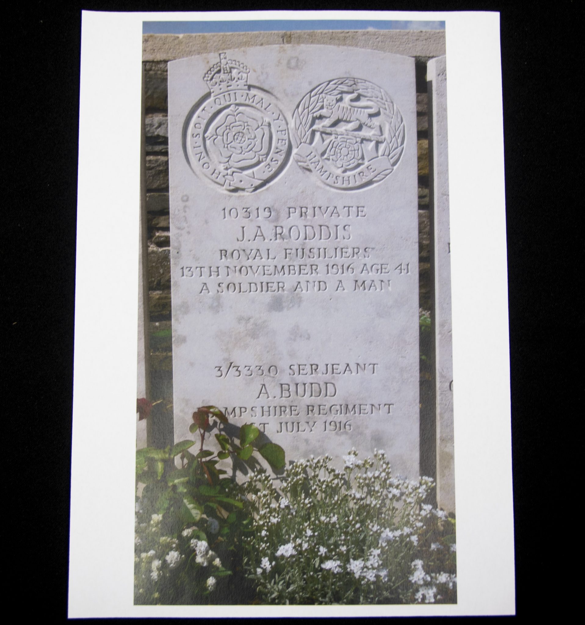 (British Army) First Day of the Somme 1 July 1916 - Victory medal + Brittish War Medal of Serjeant Albert Budd, 3/3330, 1st Bn., Hampshire Regiment - Image 22