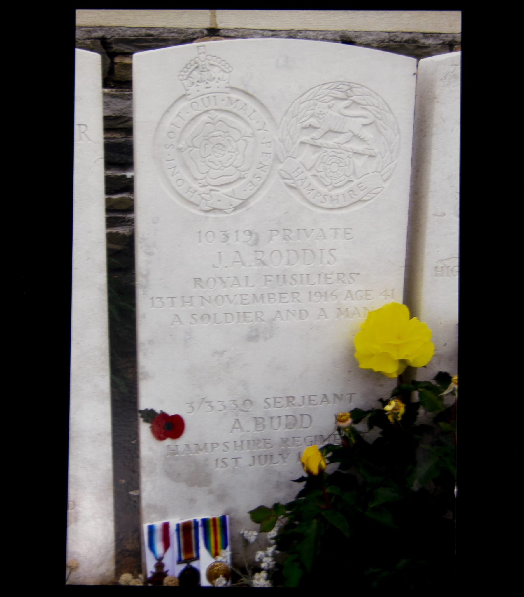 (British Army) First Day of the Somme 1 July 1916 - Victory medal + Brittish War Medal of Serjeant Albert Budd, 3/3330, 1st Bn., Hampshire Regiment - Image 32