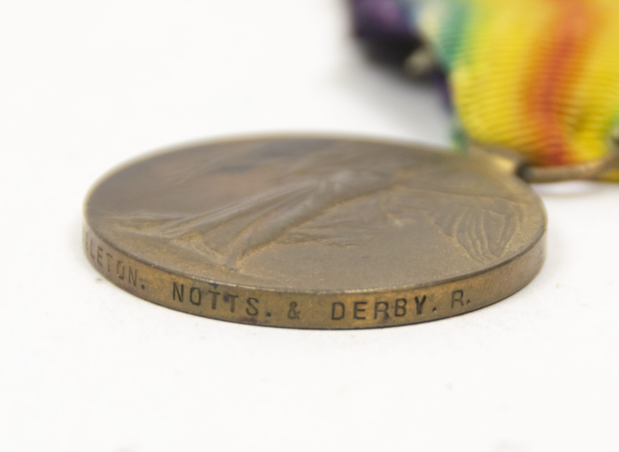 (British Army) First Day of the Somme 1 July 1916 - Victory medal of Private Edwin Singleton, 265819, 1st/7th Bn., Sherwood Foresters - Image 9