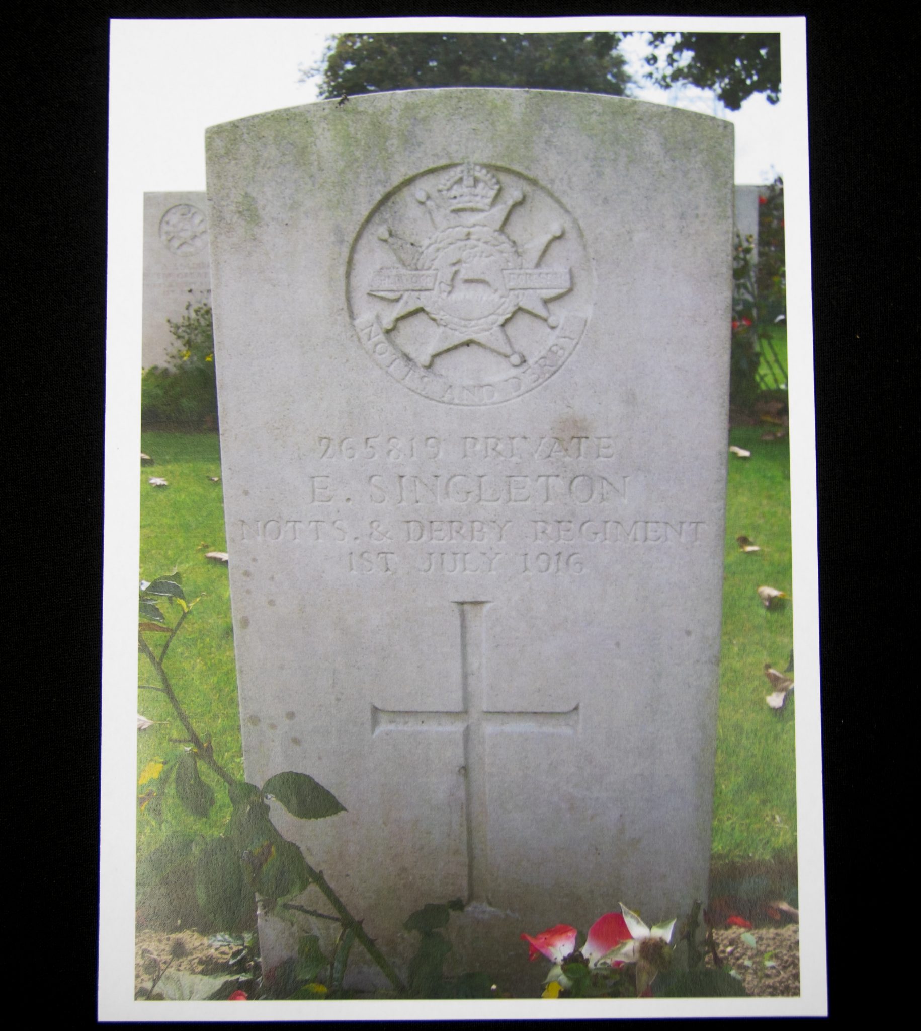 (British Army) First Day of the Somme 1 July 1916 - Victory medal of Private Edwin Singleton, 265819, 1st/7th Bn., Sherwood Foresters - Image 16