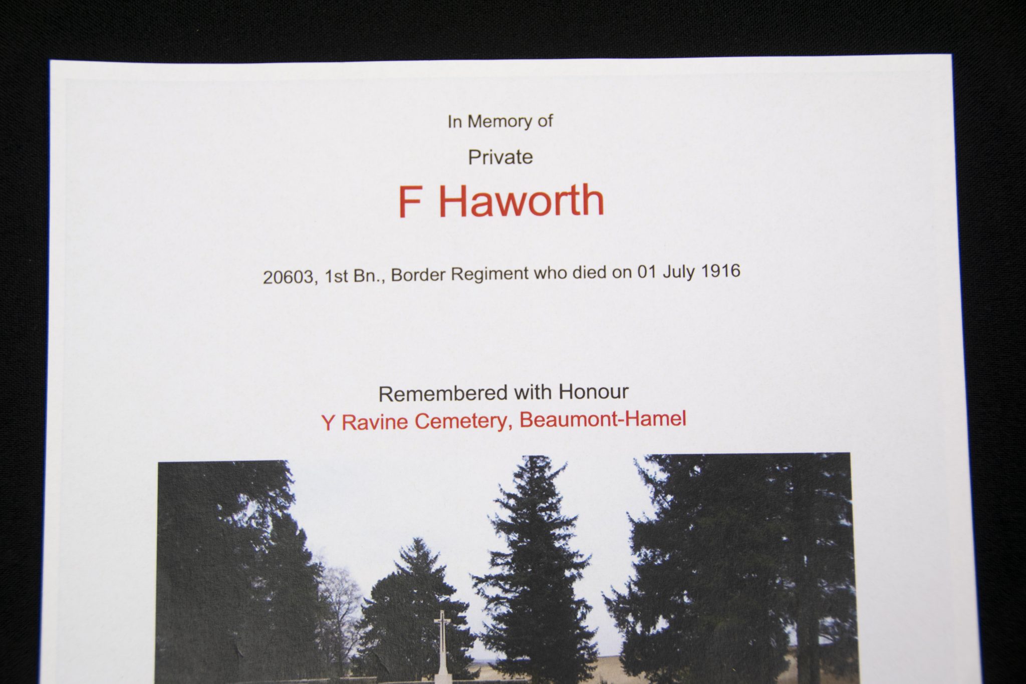 (British Army) First Day of the Somme 1 July 1916 - Victory medal of Private F. Haworth, 20603, 1st Bn., Border Regiment - Image 21