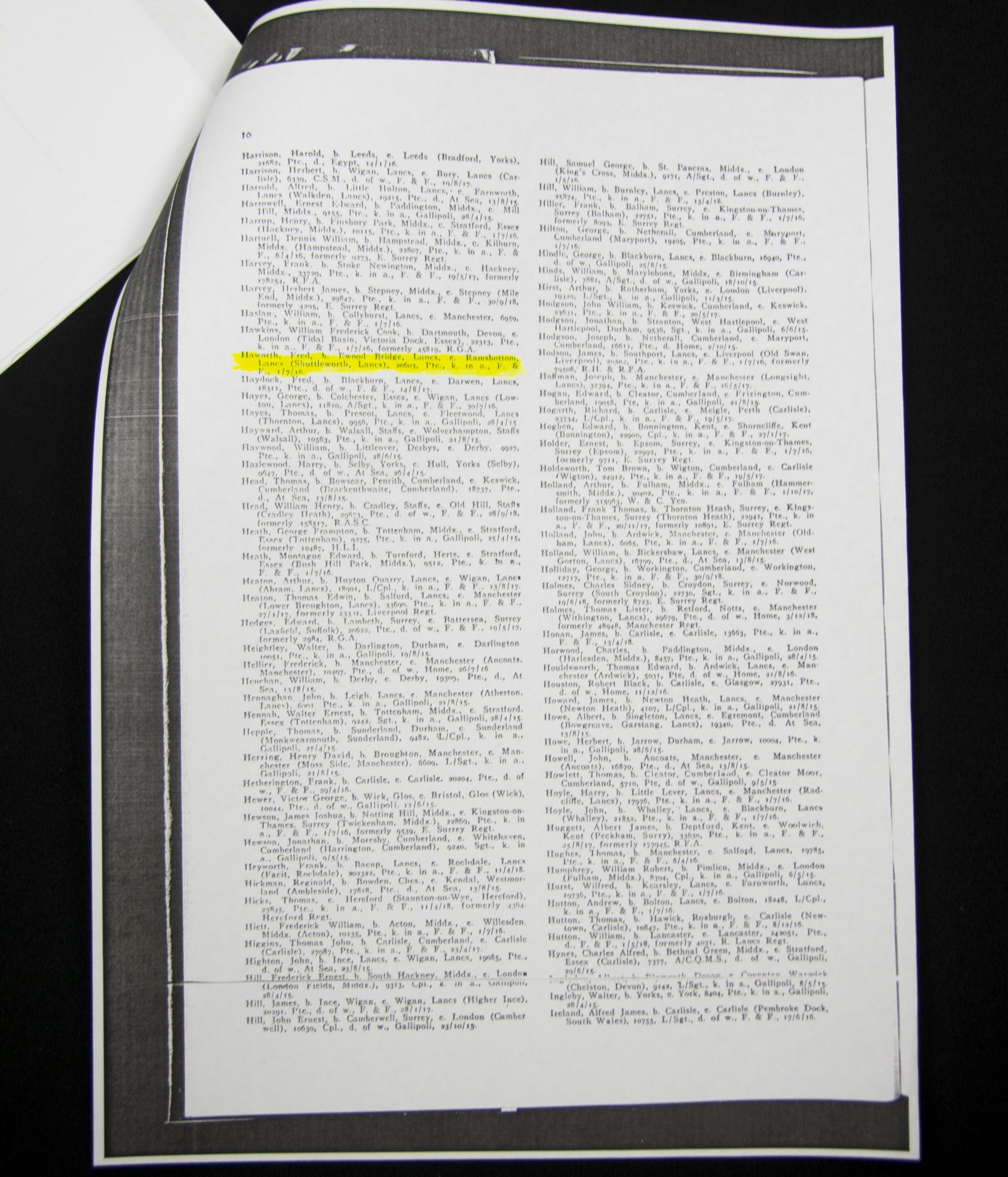 (British Army) First Day of the Somme 1 July 1916 - Victory medal of Private F. Haworth, 20603, 1st Bn., Border Regiment - Image 41