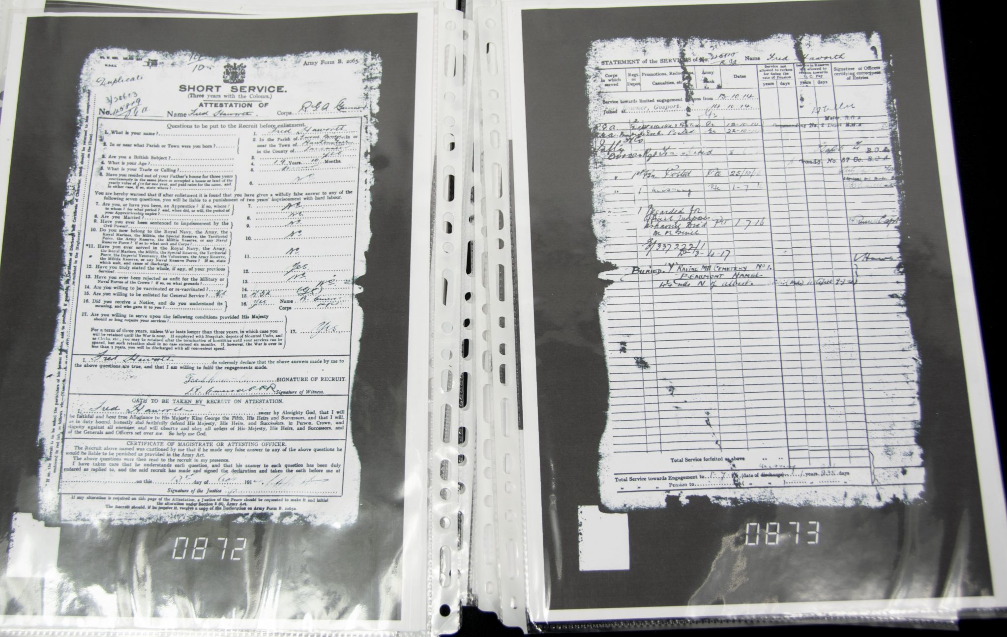 (British Army) First Day of the Somme 1 July 1916 - Victory medal of Private F. Haworth, 20603, 1st Bn., Border Regiment - Image 51