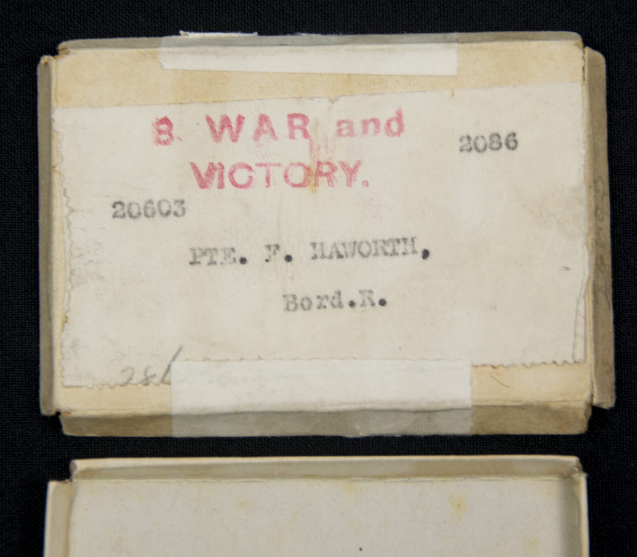 (British Army) First Day of the Somme 1 July 1916 - Victory medal of Private F. Haworth, 20603, 1st Bn., Border Regiment - Image 5