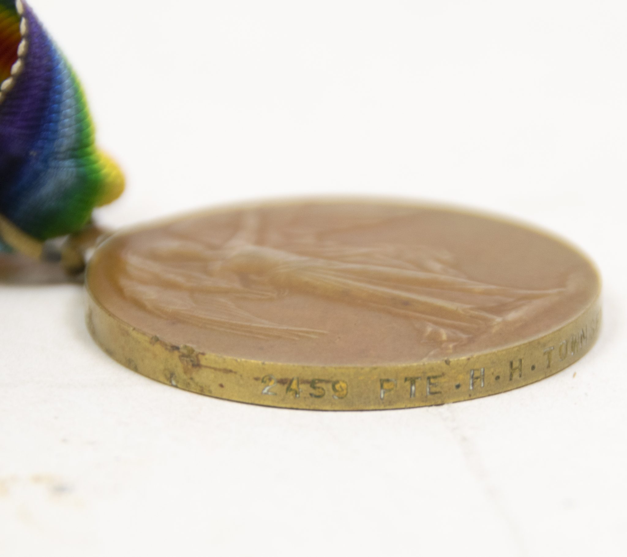 (British Army) First Day of the Somme 1 July 1916 - Victory medal of Private H. H. Townsend, 2459, 2nd Bn., London Regiment (Royal Fusiliers) - Image 6