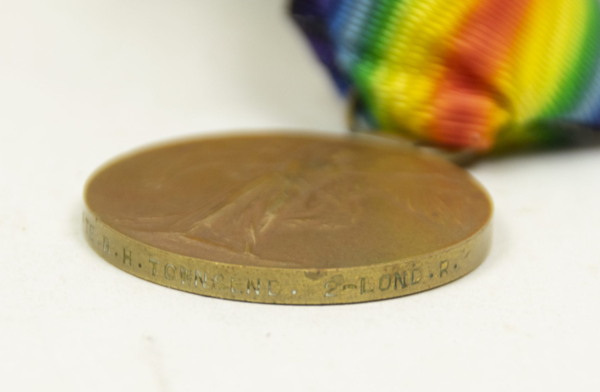 (British Army) First Day of the Somme 1 July 1916 - Victory medal of Private H. H. Townsend, 2459, 2nd Bn., London Regiment (Royal Fusiliers) - Image 8