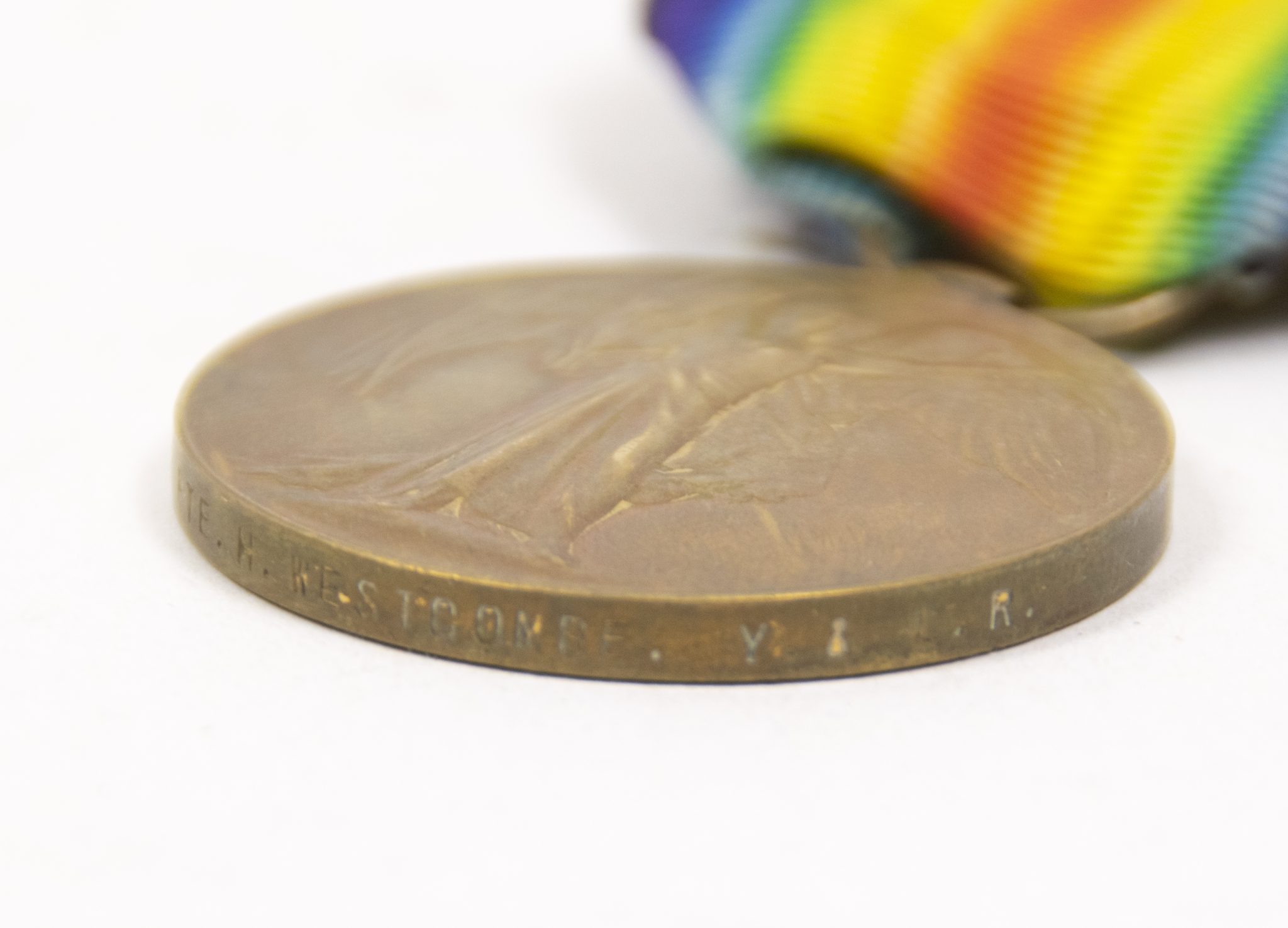 (British Army) First Day of the Somme 1 July 1916 - Victory medal of Private Harry Westcombe, 12628, 8th Bn., York and lancaster Regiment - Image 14